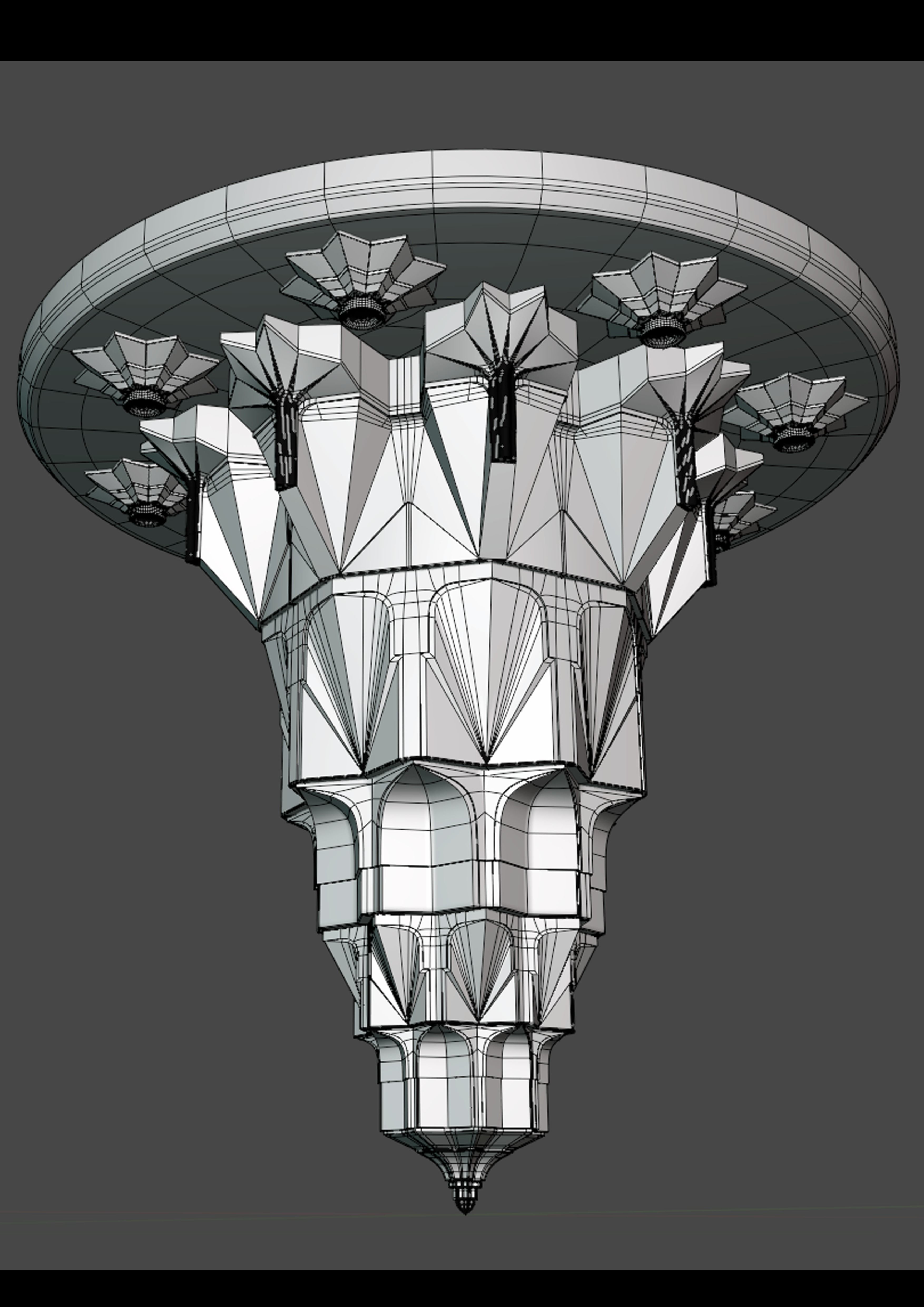 mountain center muqarnas 3D model_9