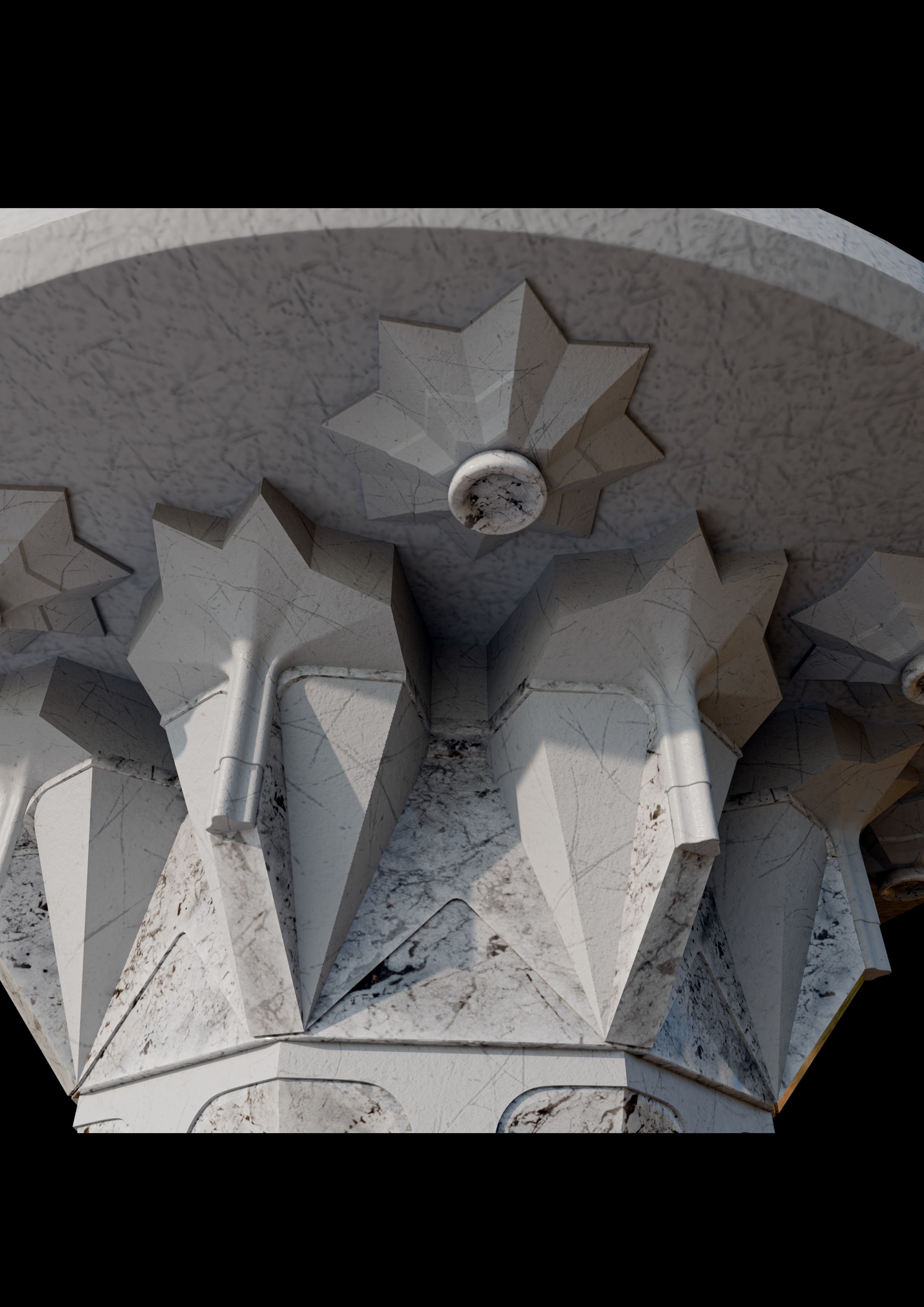 mountain center muqarnas 3D model_4