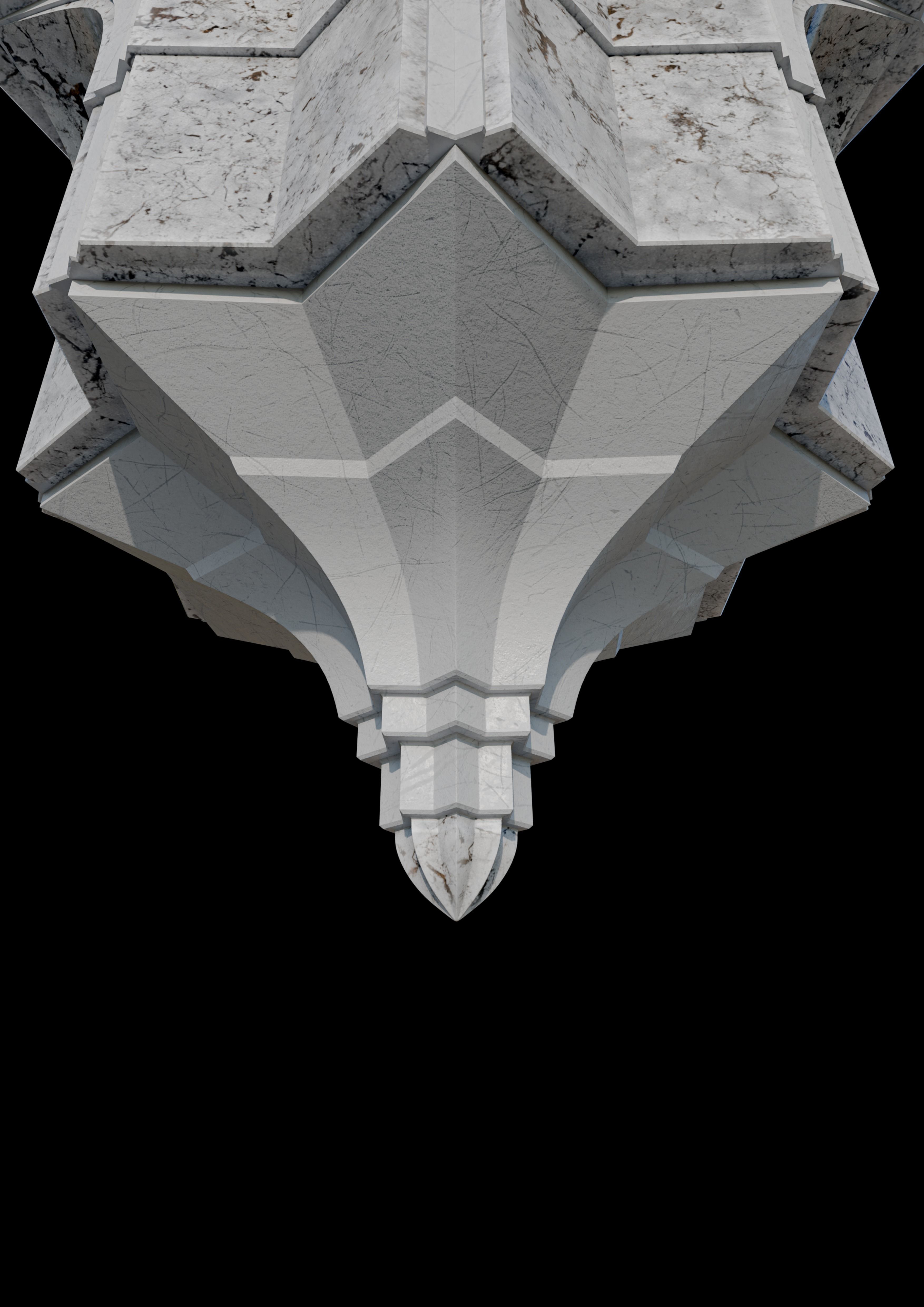 mountain center muqarnas 3D model_3