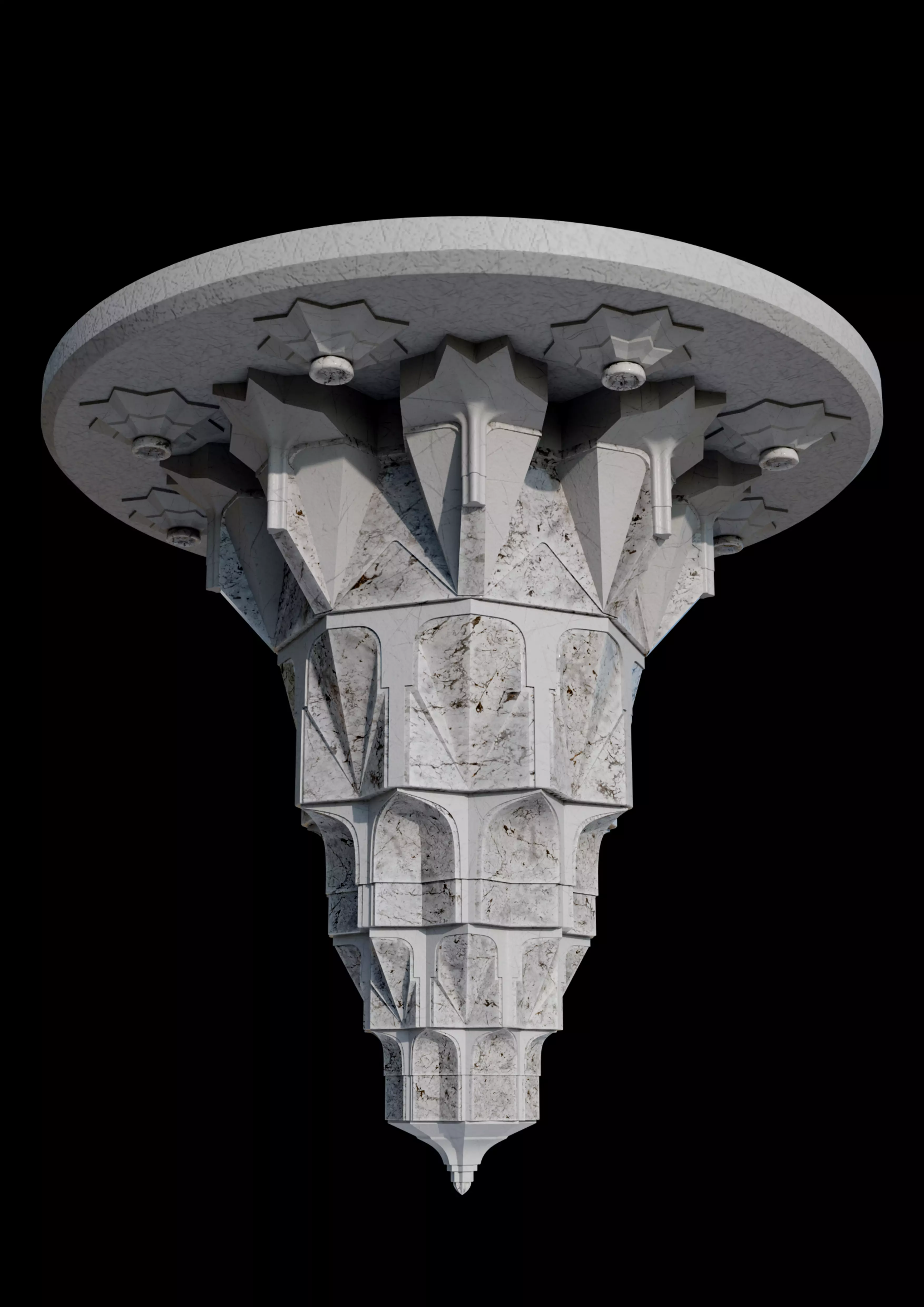 mountain center muqarnas 3D model_0