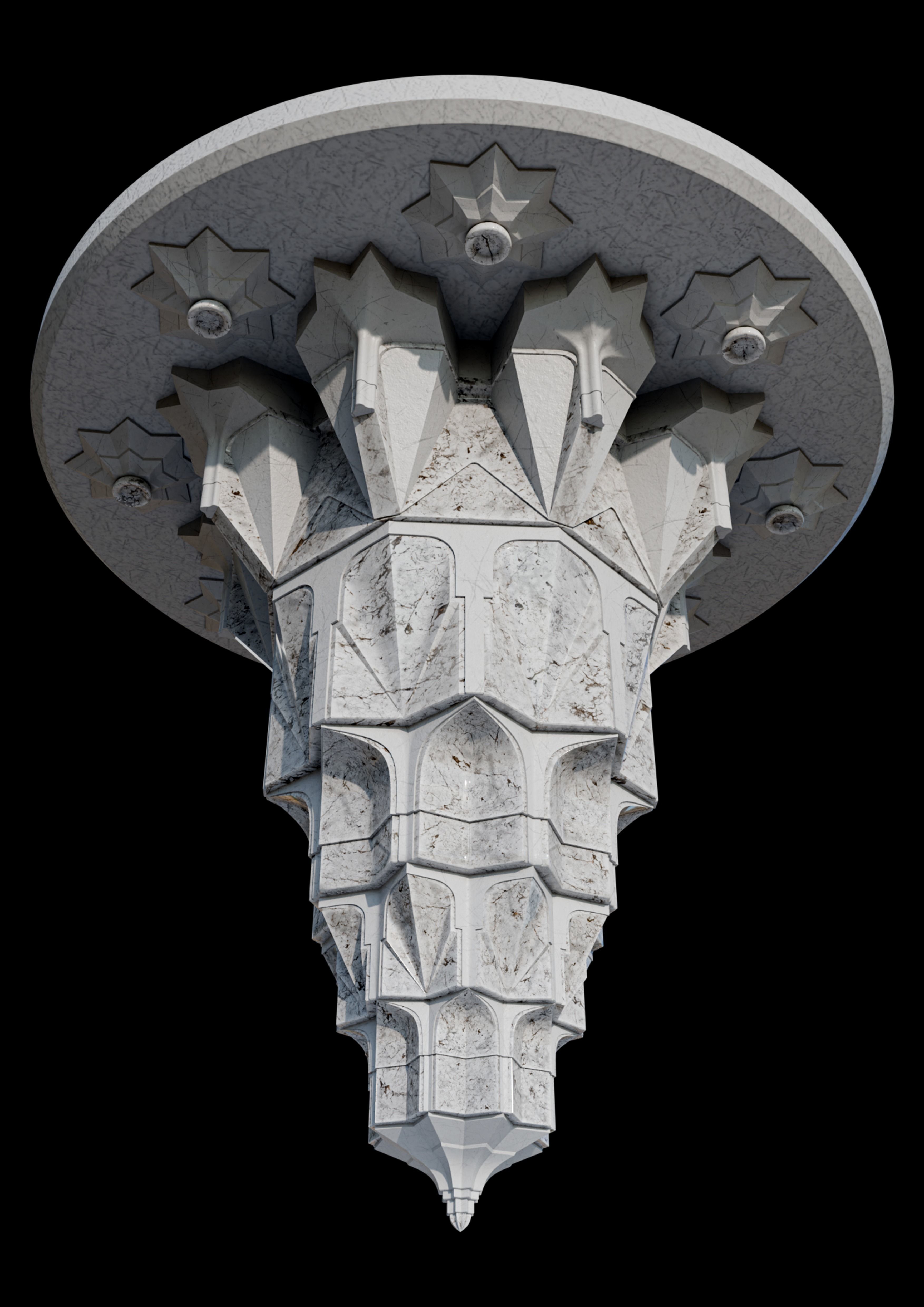 mountain center muqarnas 3D model_1