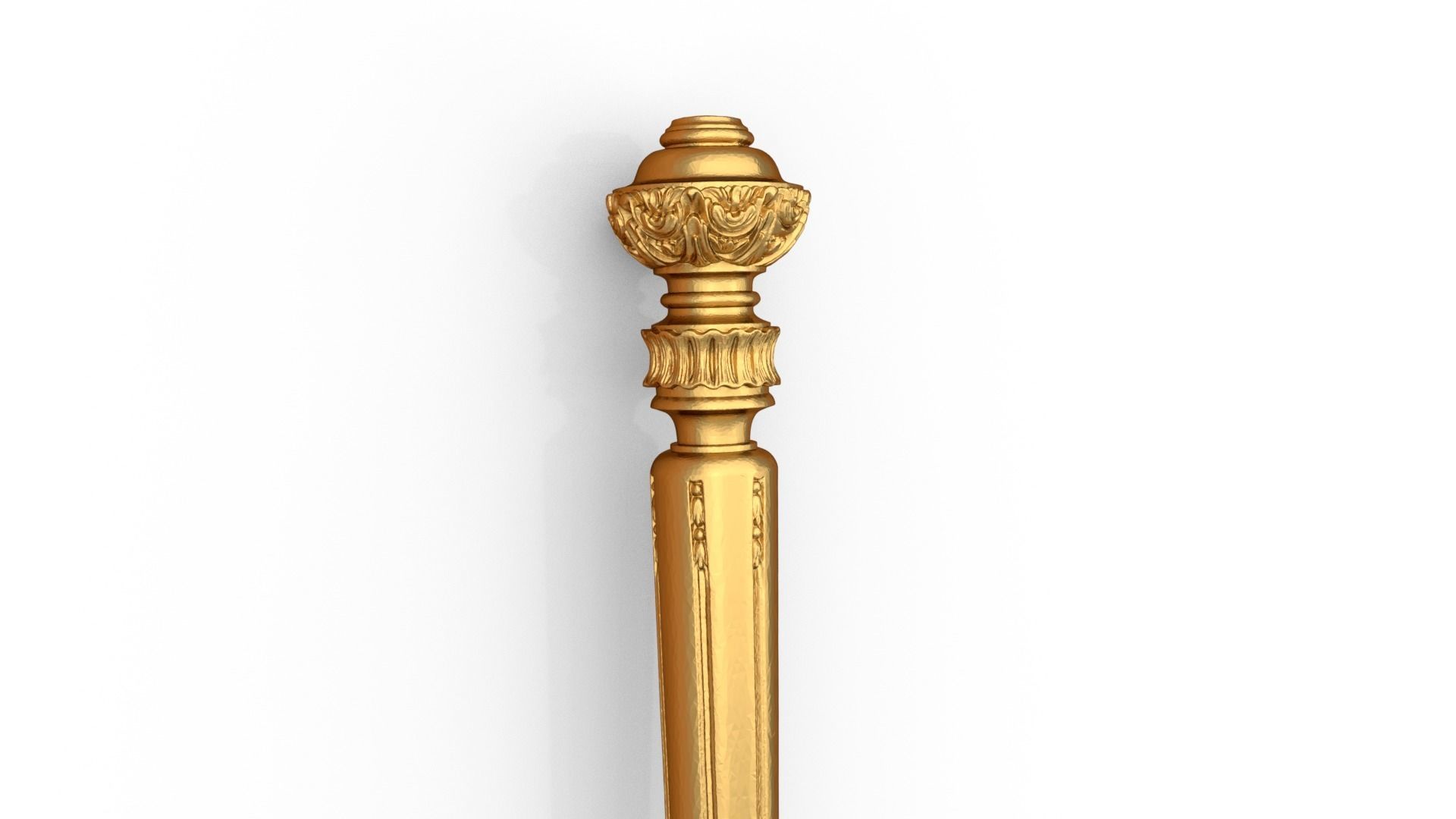 Classic carved decor ornament 409  3D model_2