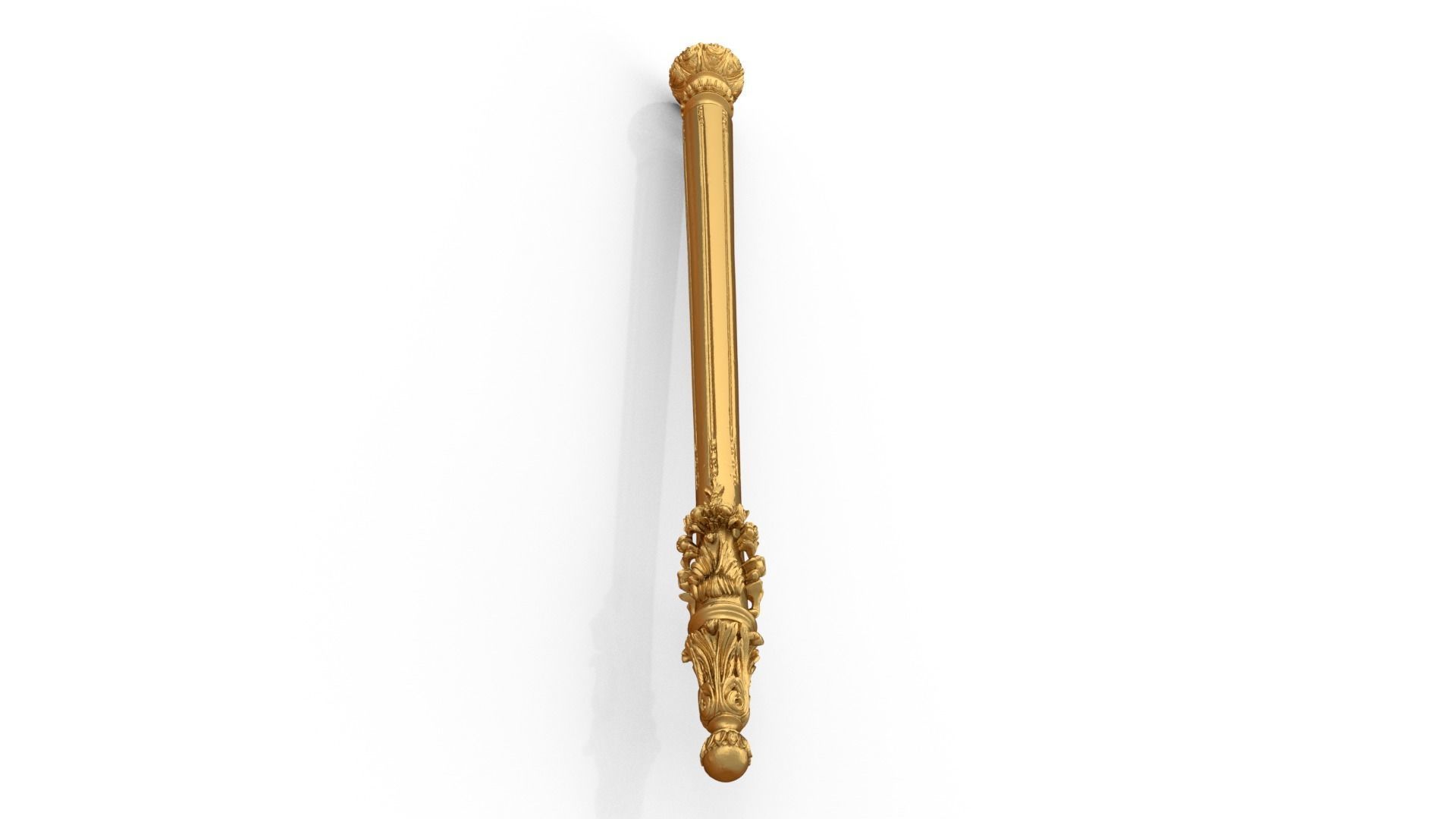Classic carved decor ornament 409  3D model_3