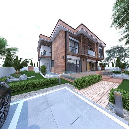 VILLA ATILGAN TEPEOREN GARDEN Low-poly 3D model