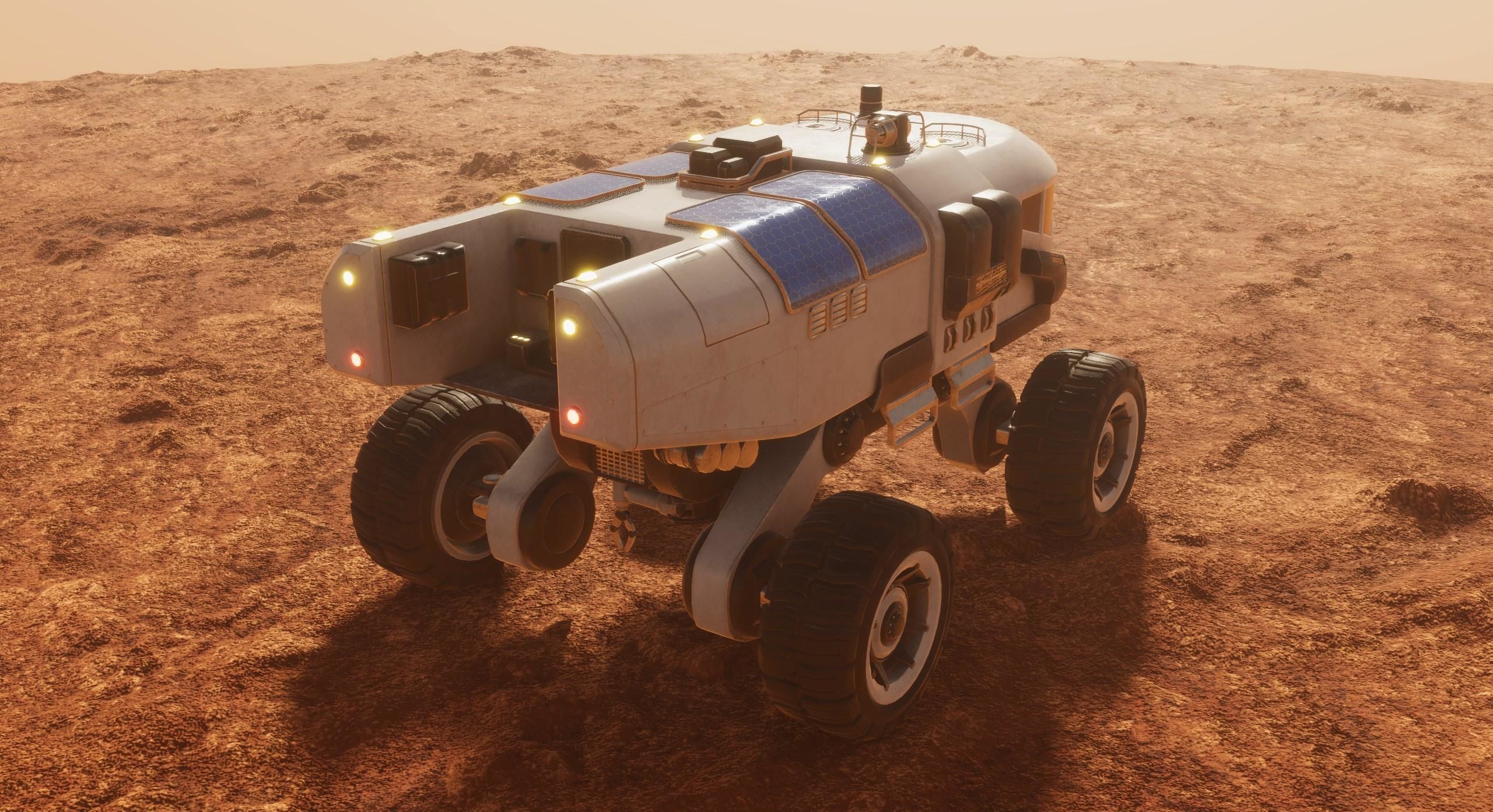 Mars cargo rover Unity asset Low-poly 3D model_2