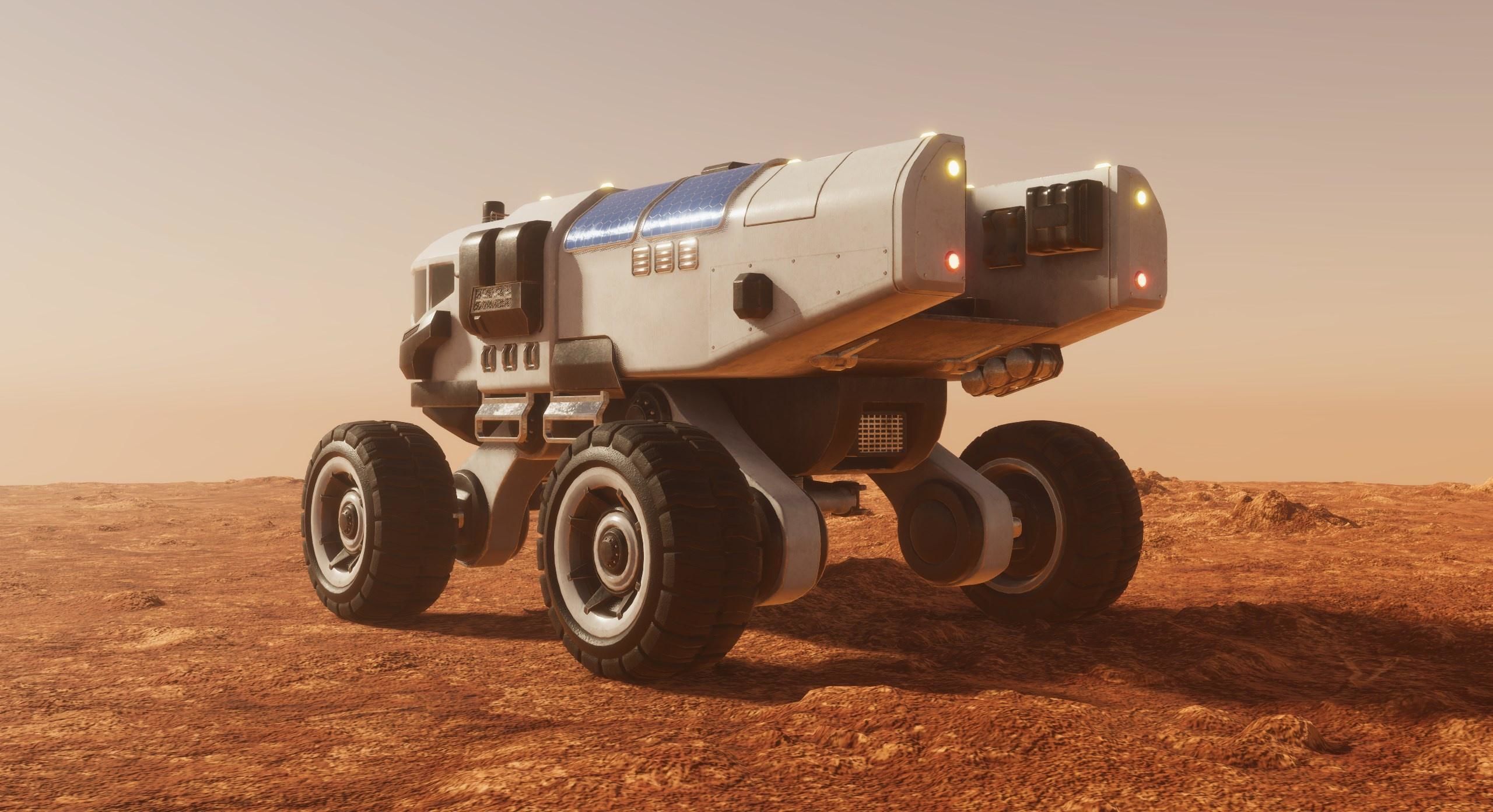 Mars cargo rover Unity asset Low-poly 3D model_4