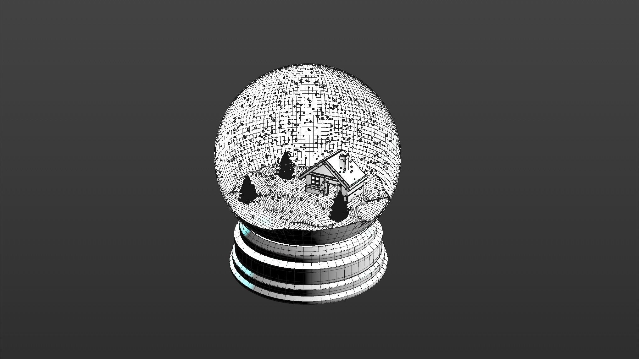 Snowglobe christmas Animated - Octane 3D model_5