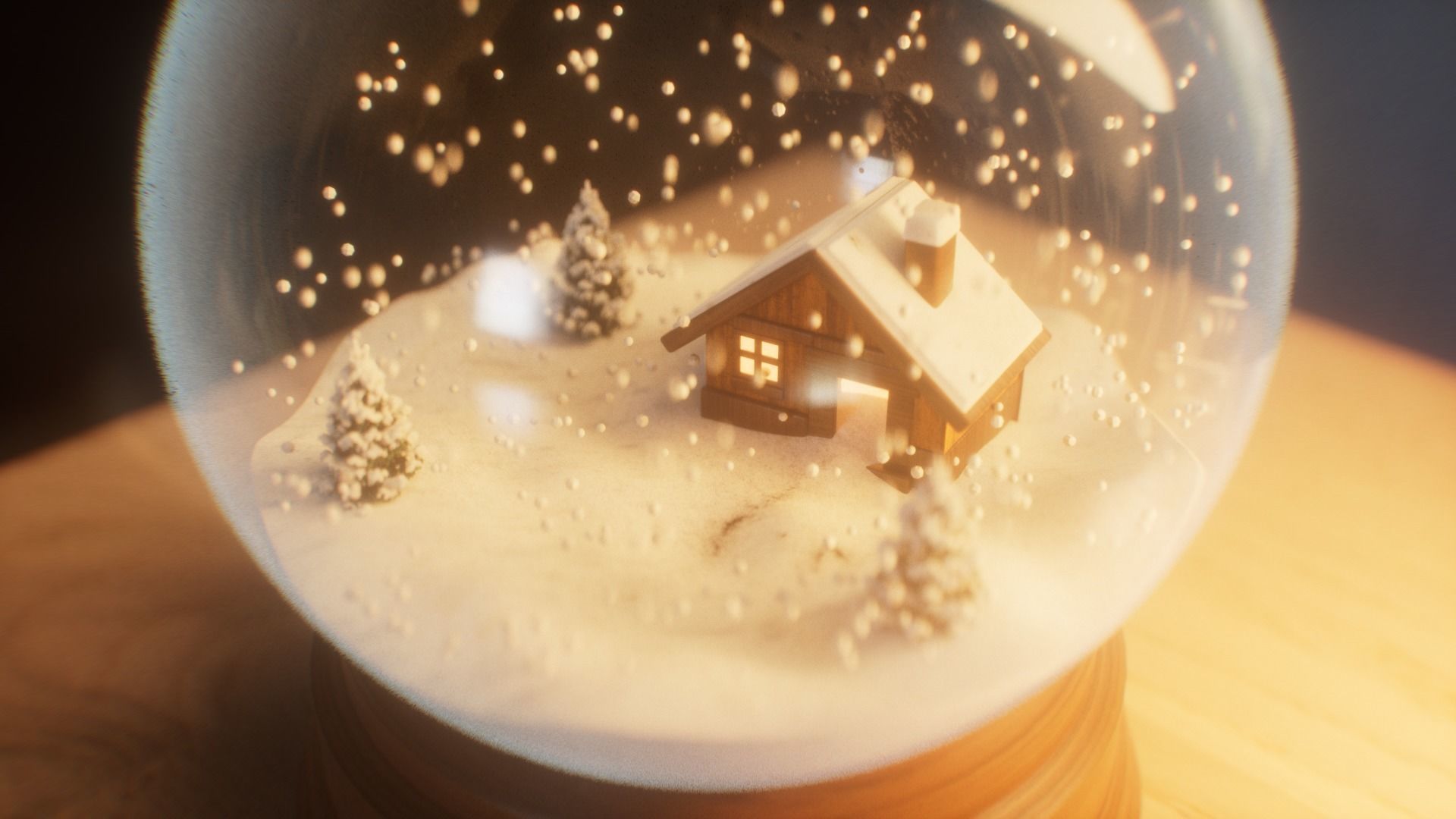 Snowglobe christmas Animated - Octane 3D model_1