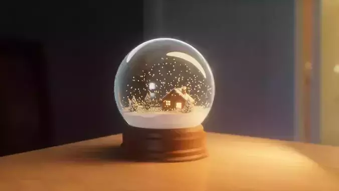 Snowglobe christmas Animated - Octane 3D model