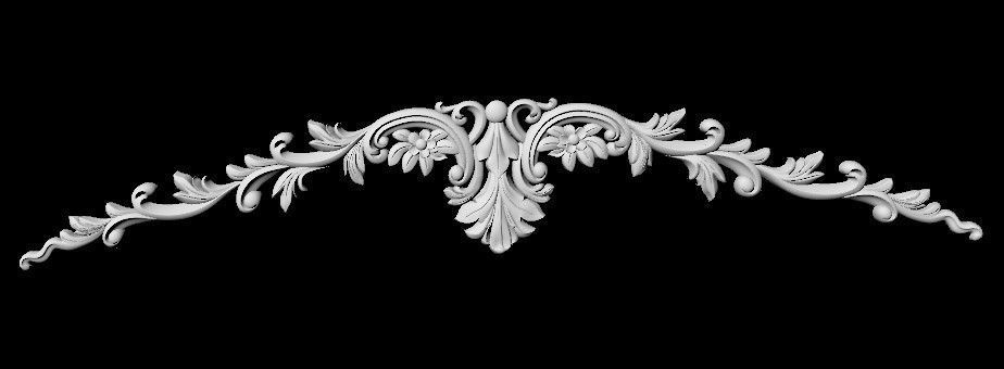 Central decor ornament for furniture 3D model_5