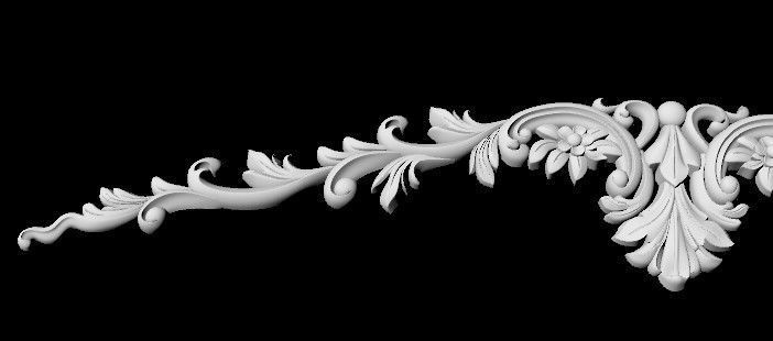 Central decor ornament for furniture 3D model_2