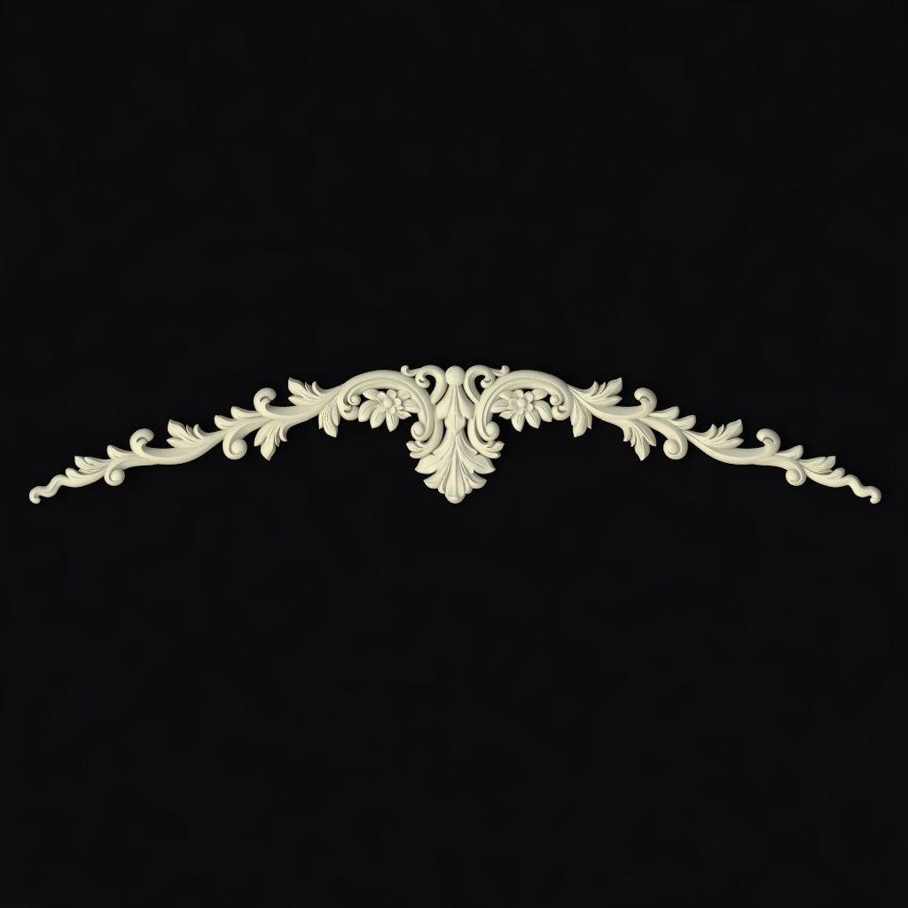 Central decor ornament for furniture 3D model_1