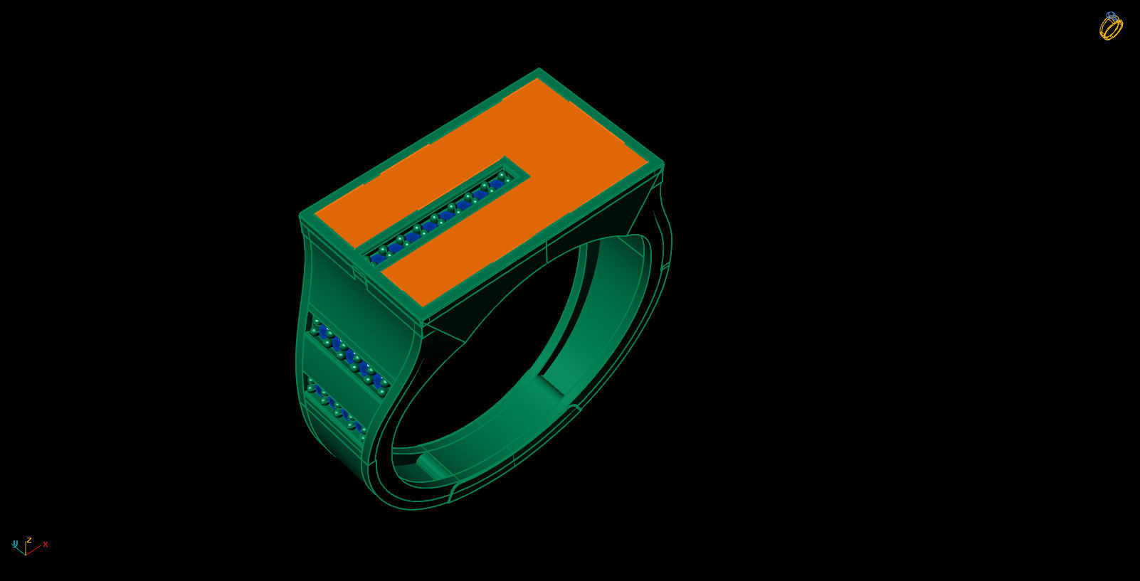 Man ring-13 3D print model_6