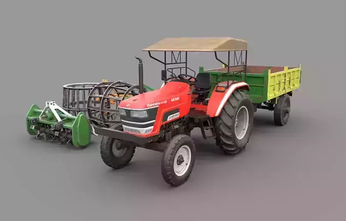 Mahindra 605 DI Tractor with attachments