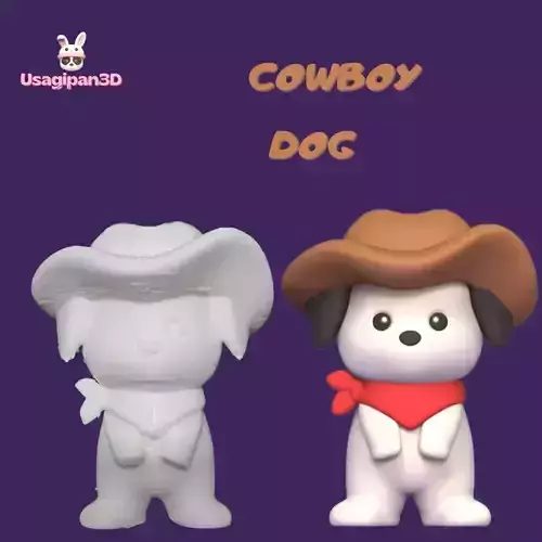 Dog Cowboy 3D print model