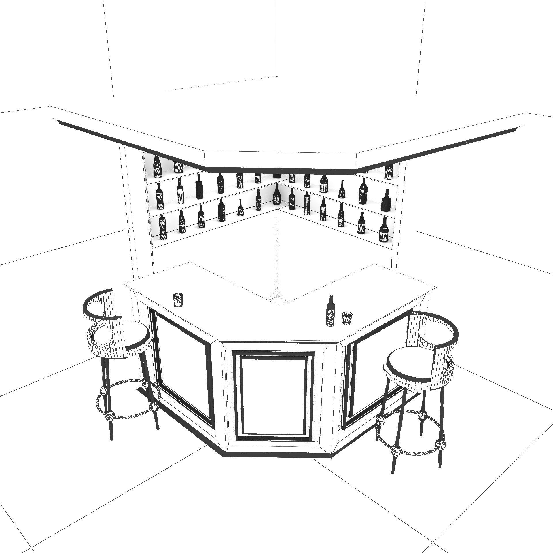 Corner Bar 3D model_22
