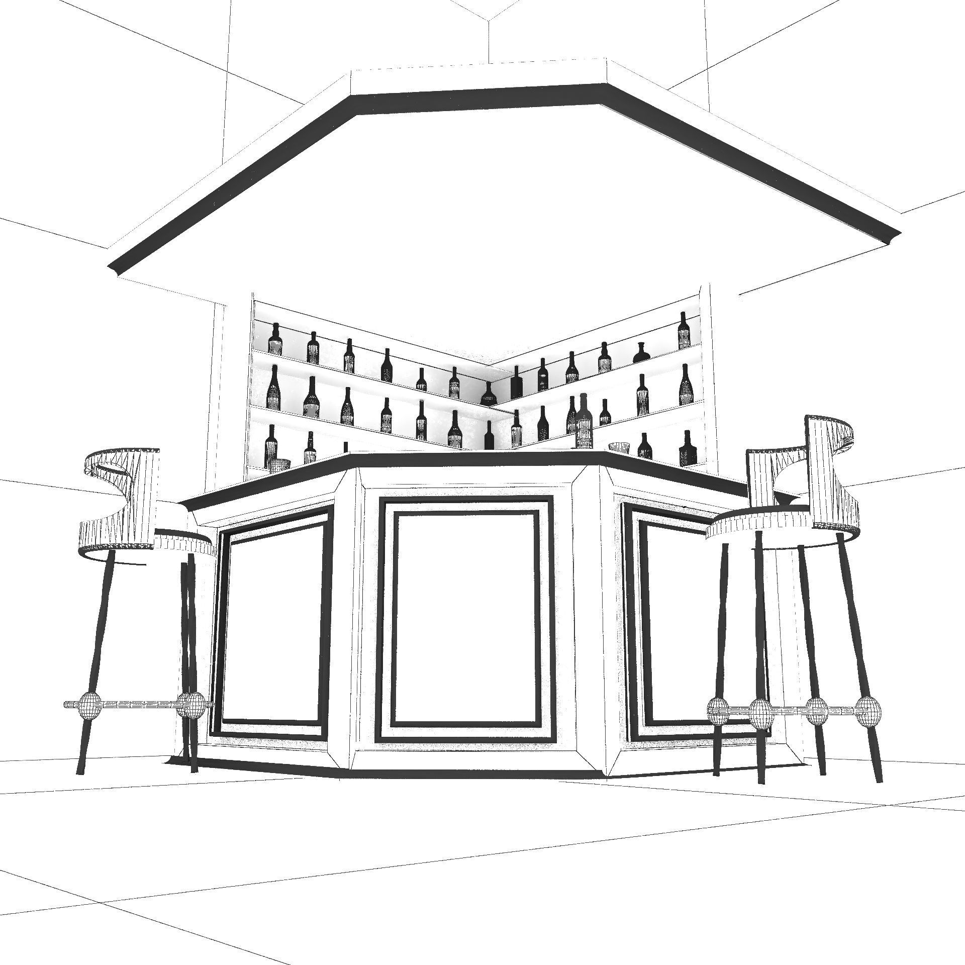 Corner Bar 3D model_18