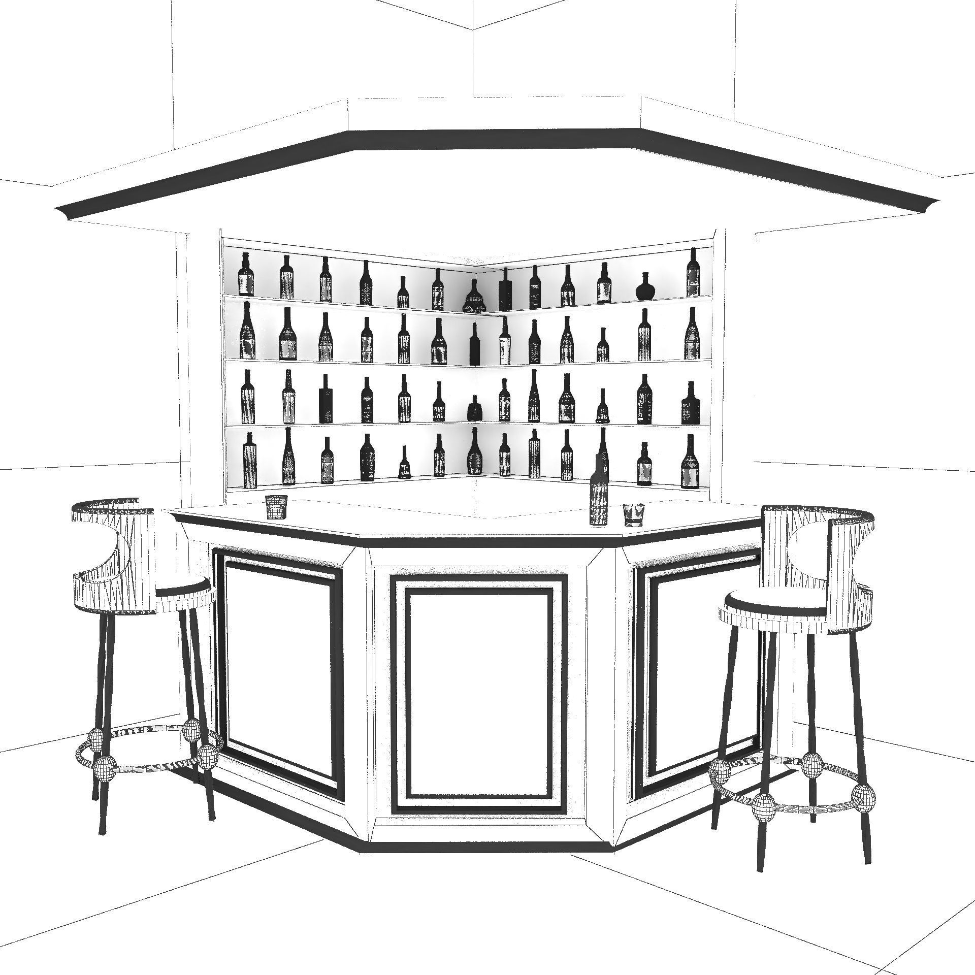 Corner Bar 3D model_12