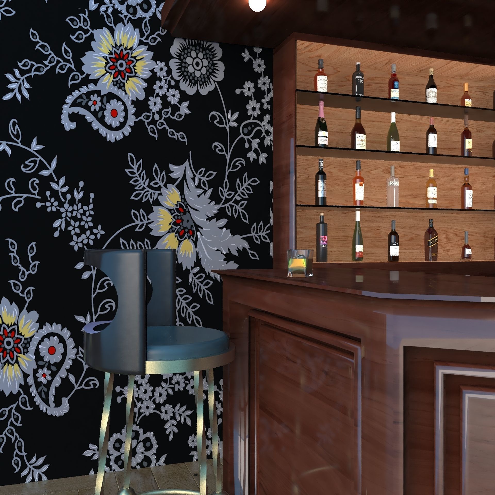 Corner Bar 3D model_10