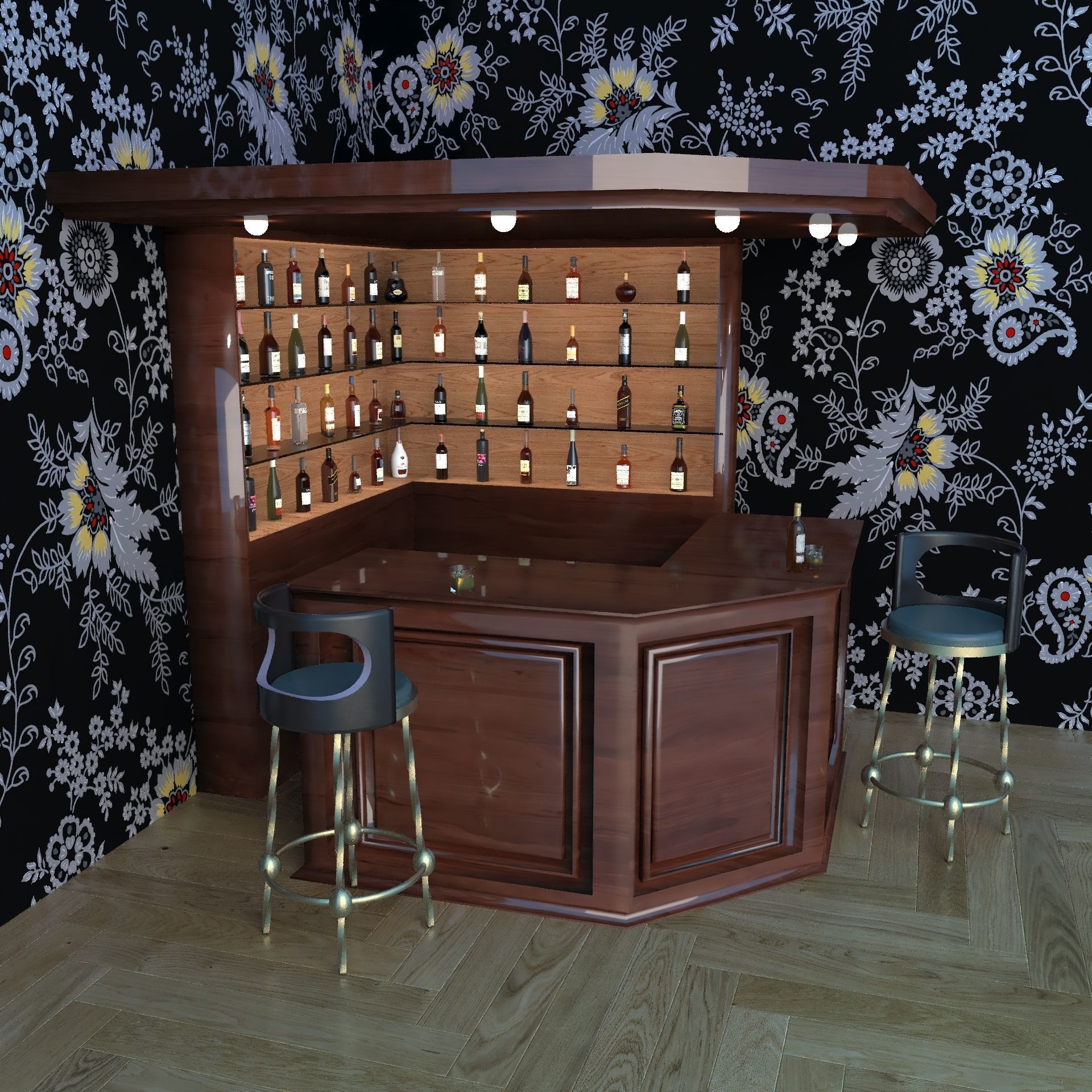 Corner Bar 3D model_11