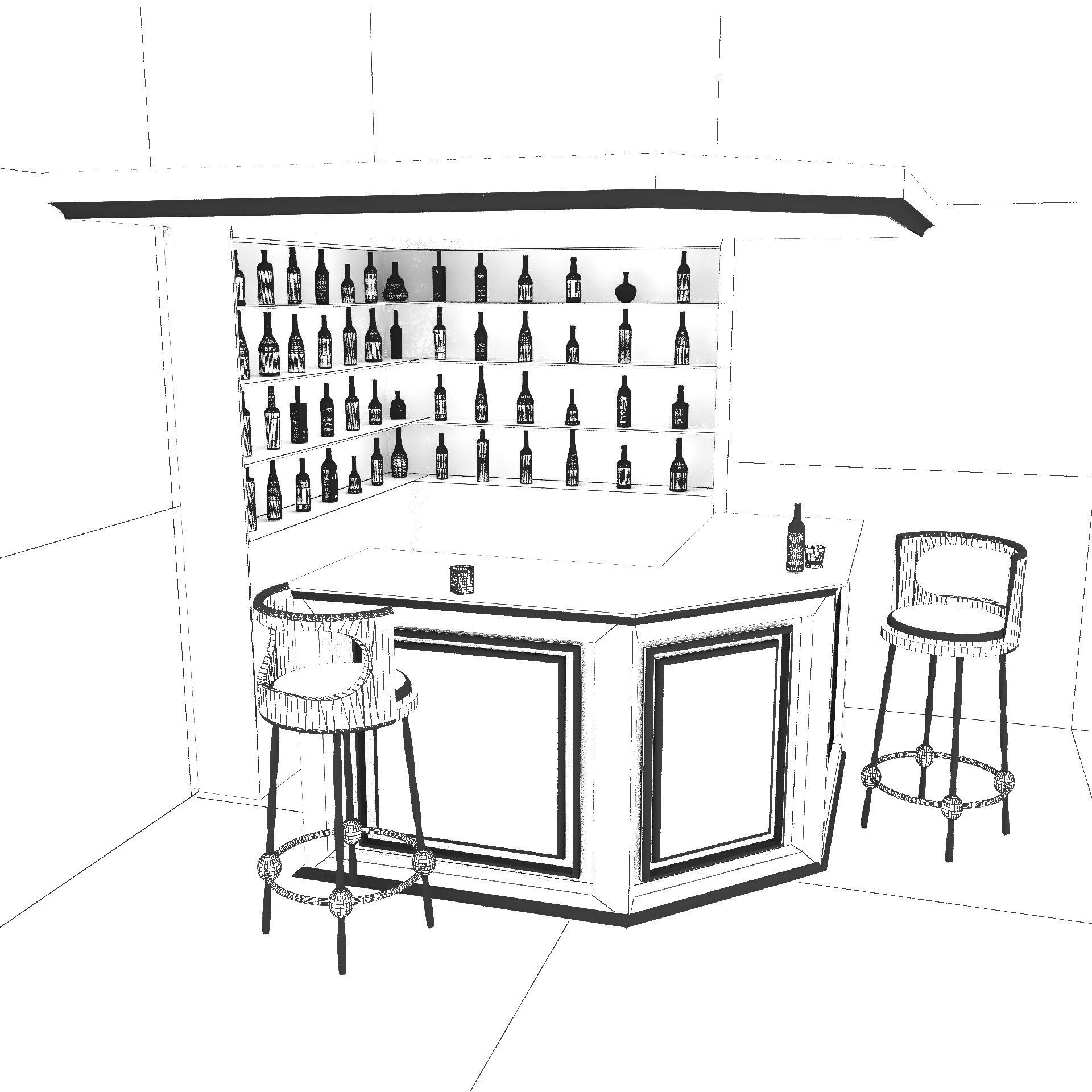 Corner Bar 3D model_19