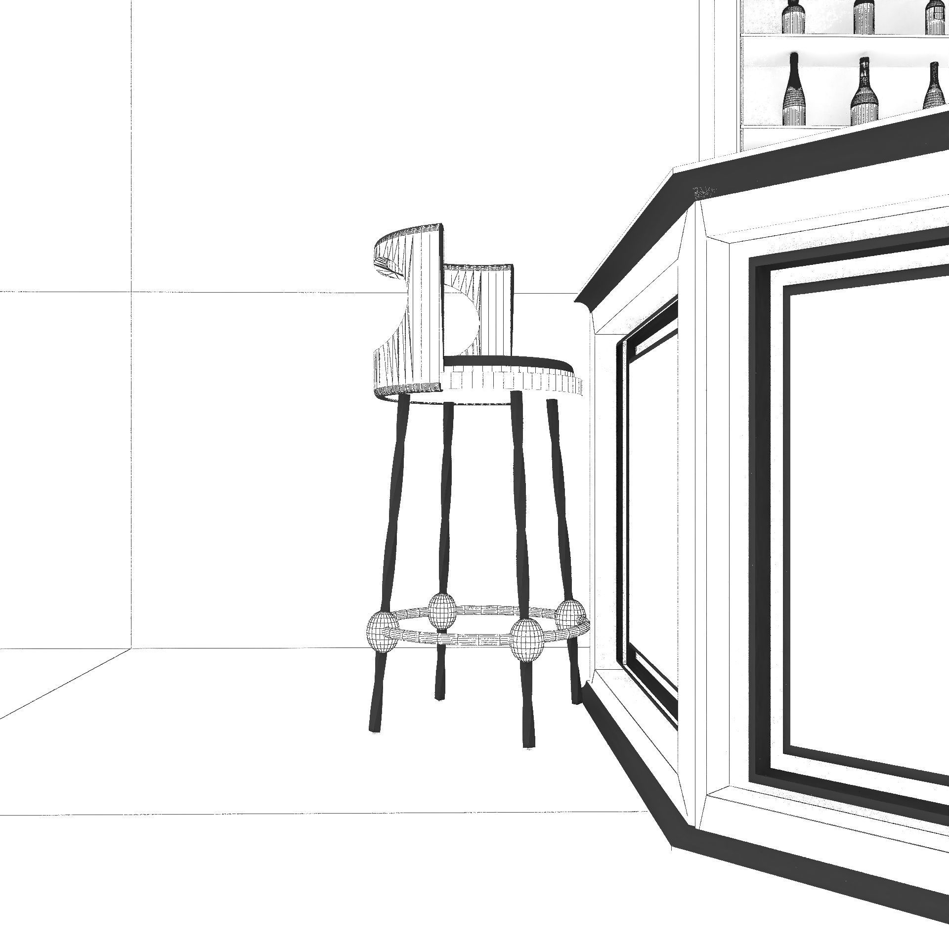 Corner Bar 3D model_20