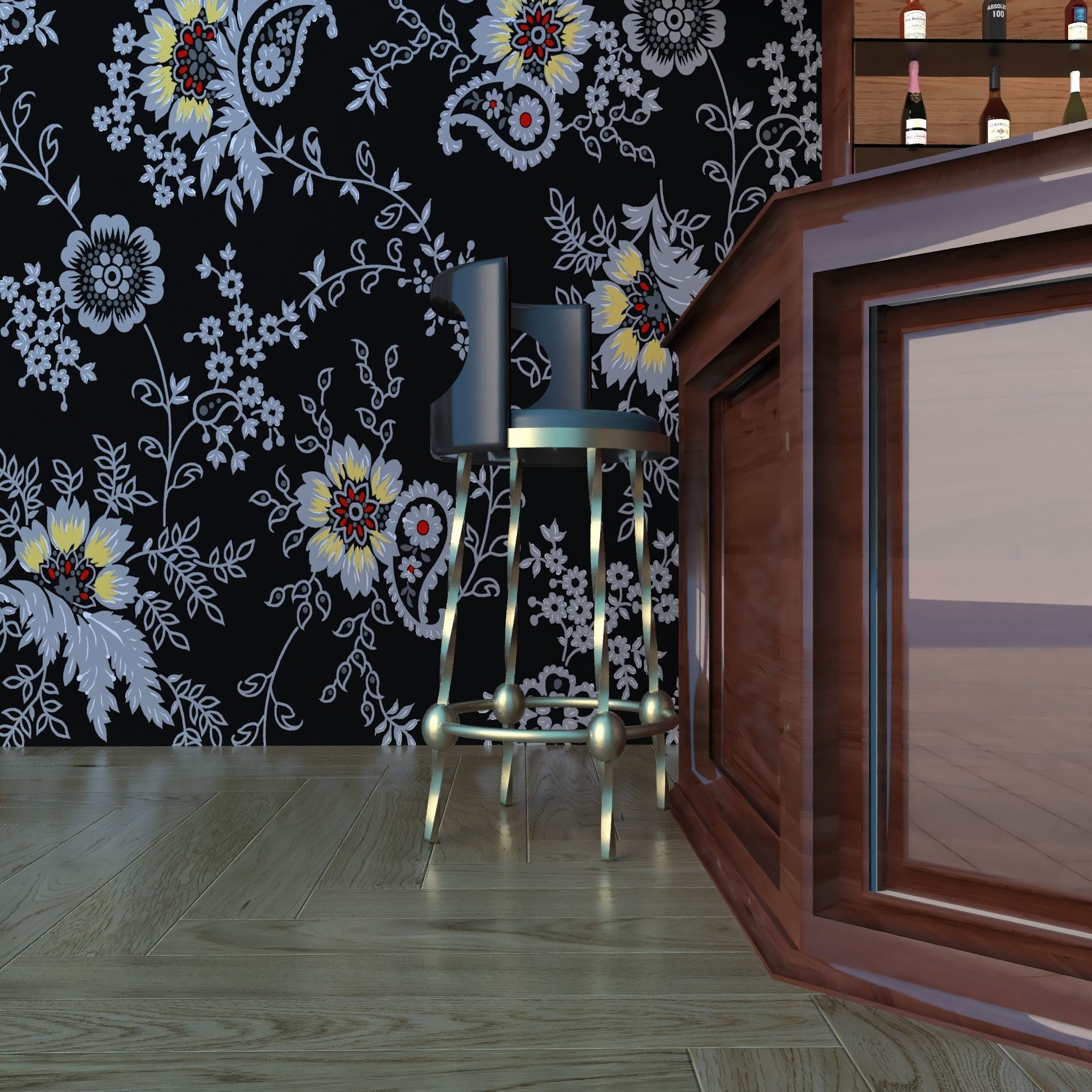 Corner Bar 3D model_6