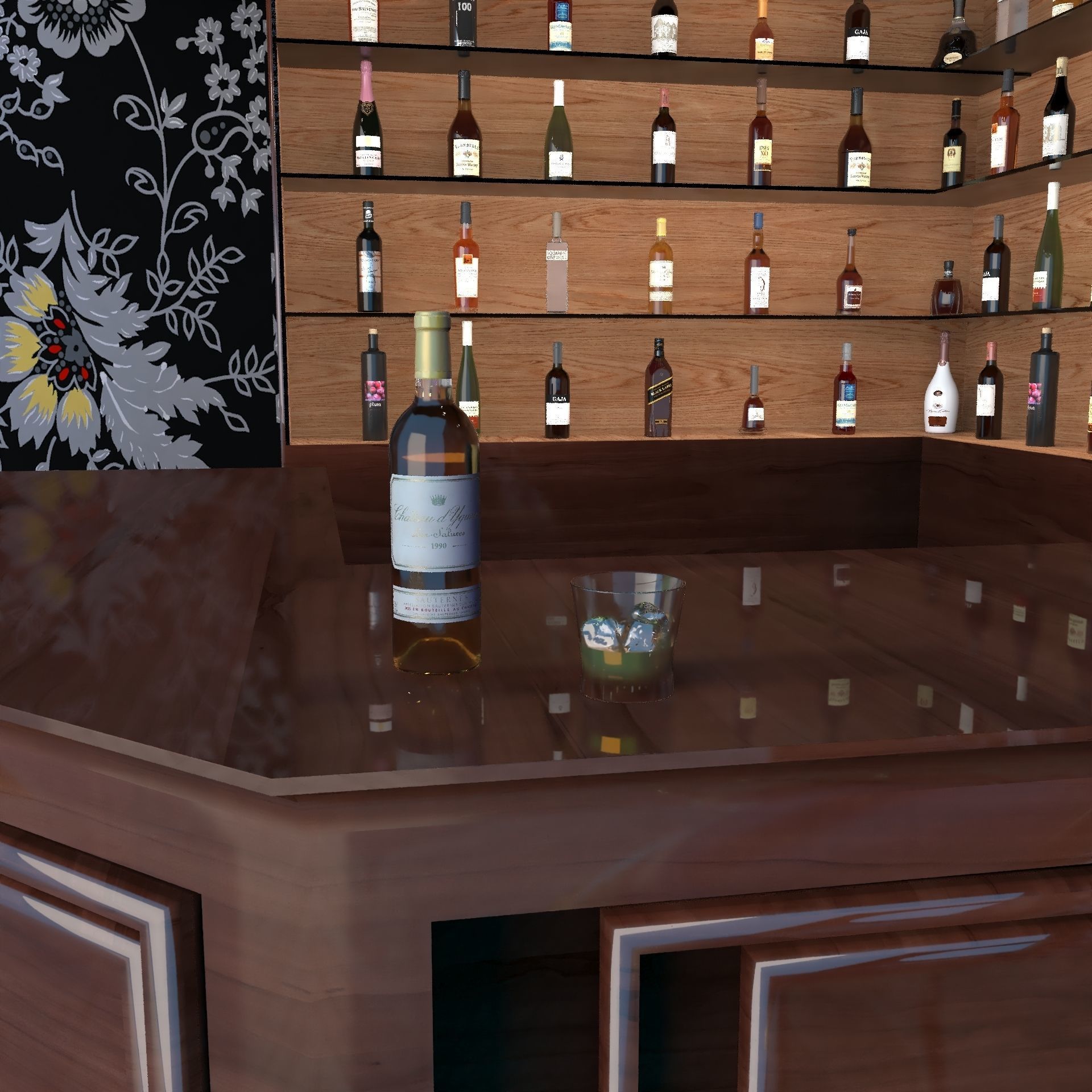 Corner Bar 3D model_3