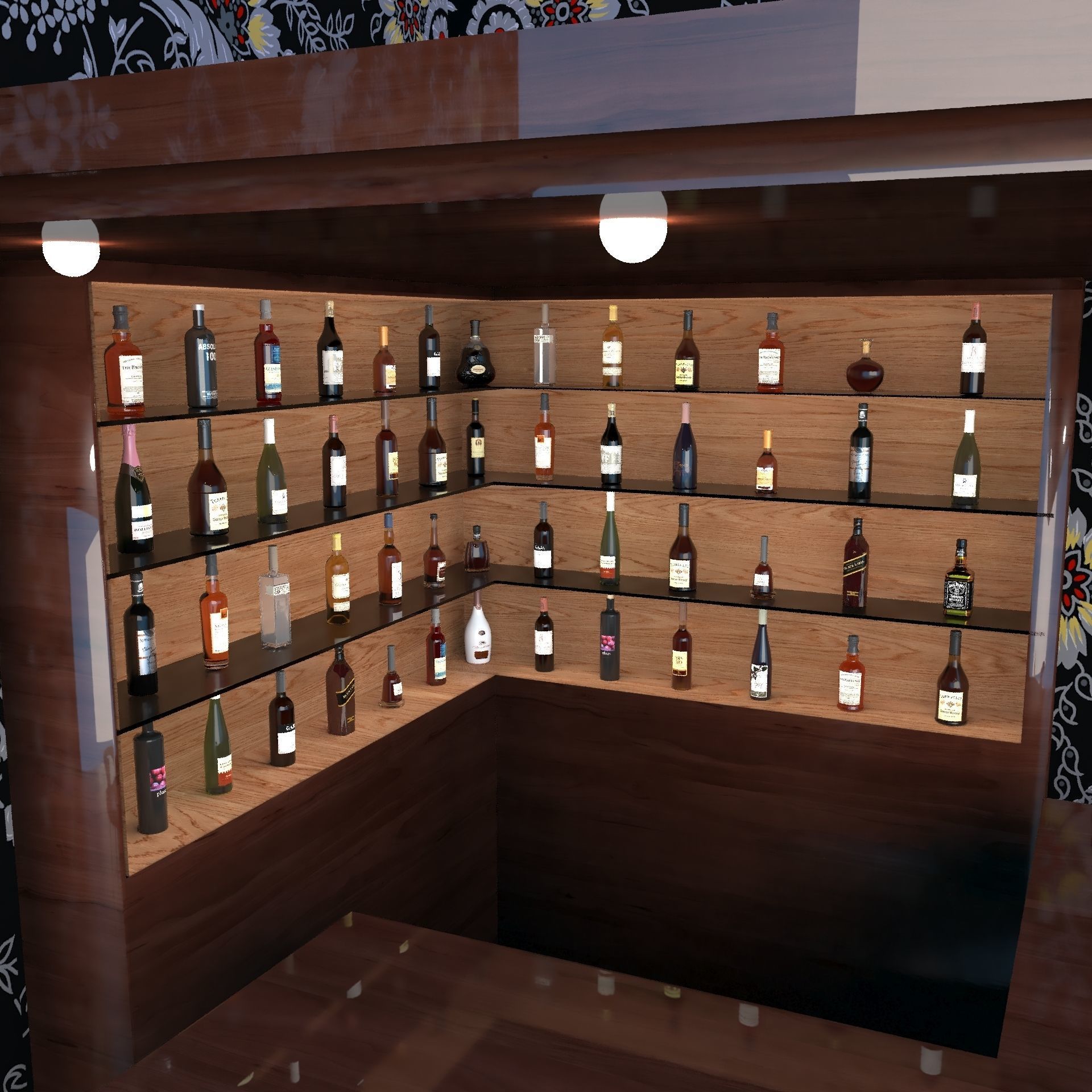 Corner Bar 3D model_7