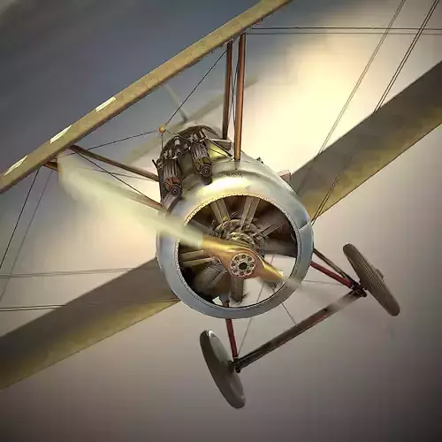 Sopwith Camel  Low-poly 3D model