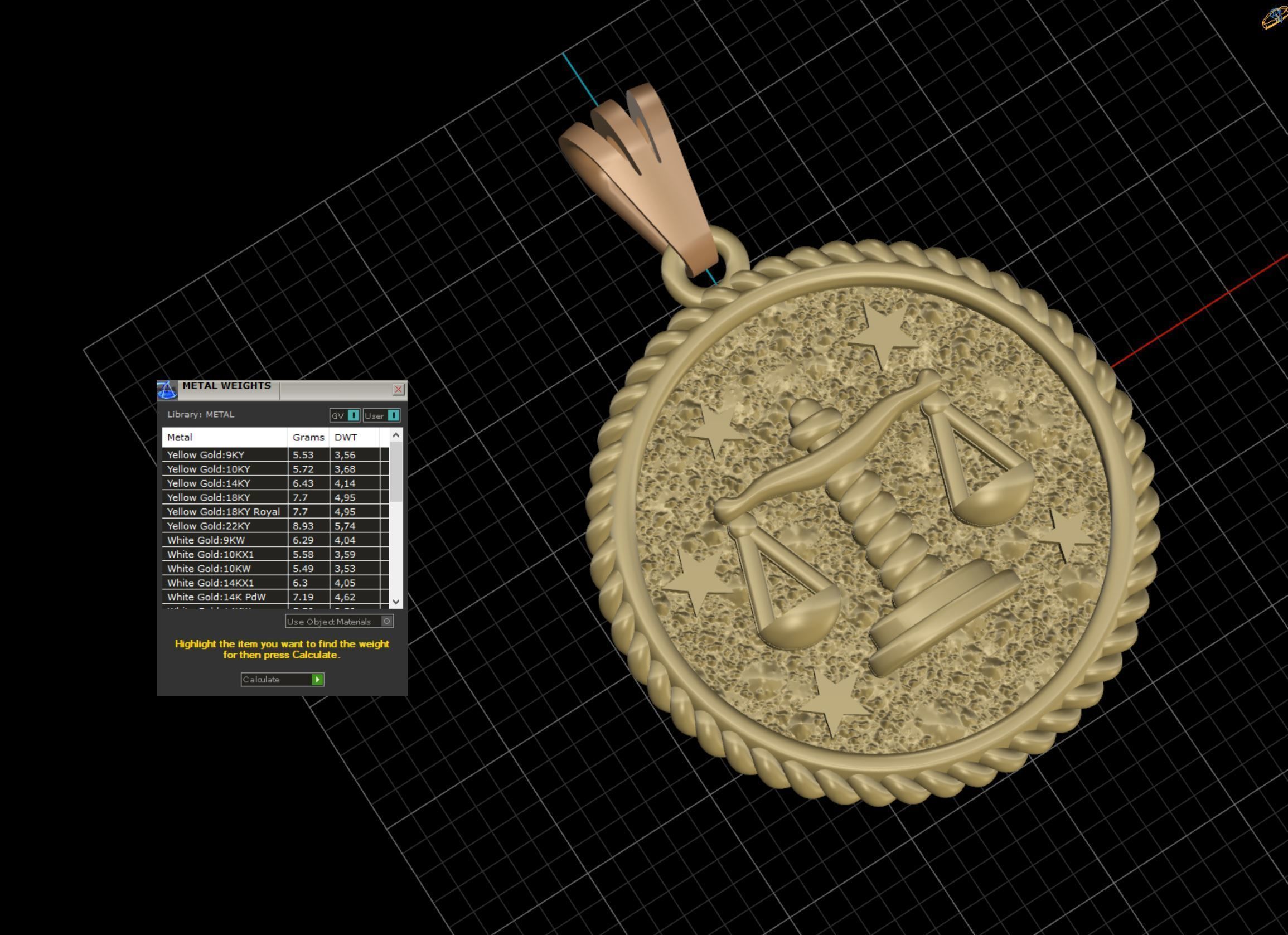 Horoscope Libra 3D print model_6