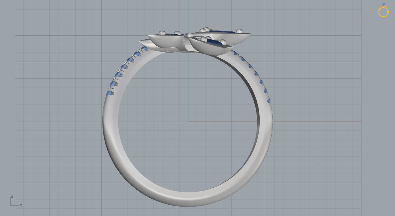 Leaf Ring 3D print model_10