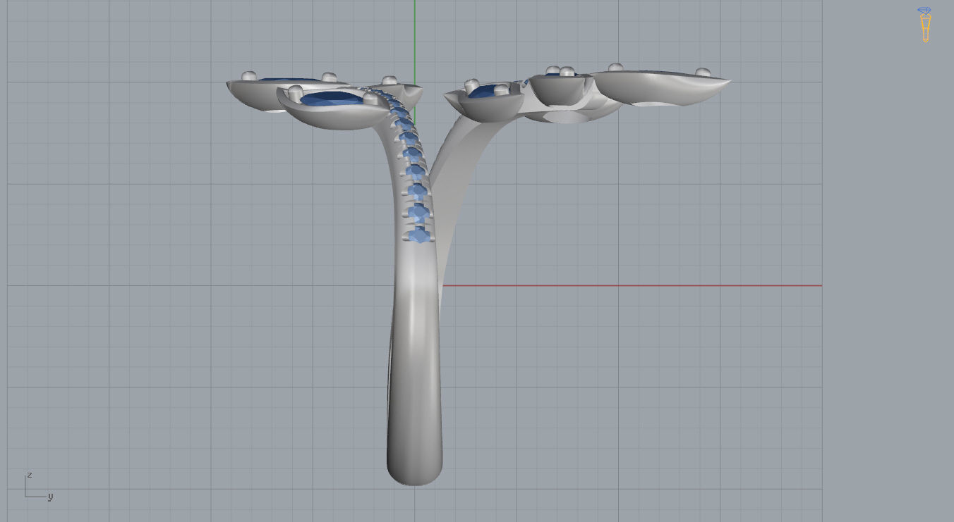 Leaf Ring 3D print model_12