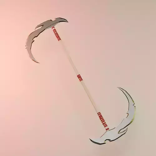 Lowpoly Reaper Embrace     3D Lowpoly Scythe Model