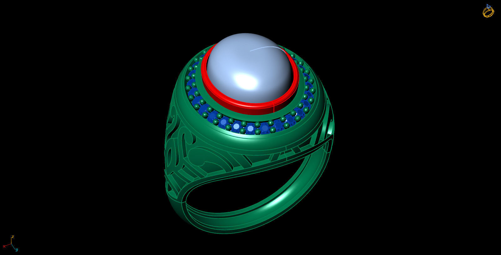 Man ring-18 3D print model_6