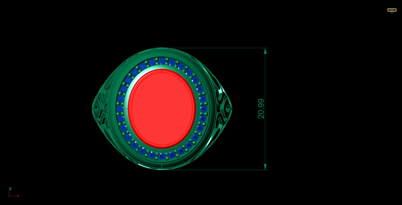 Man ring-18 3D print model_4