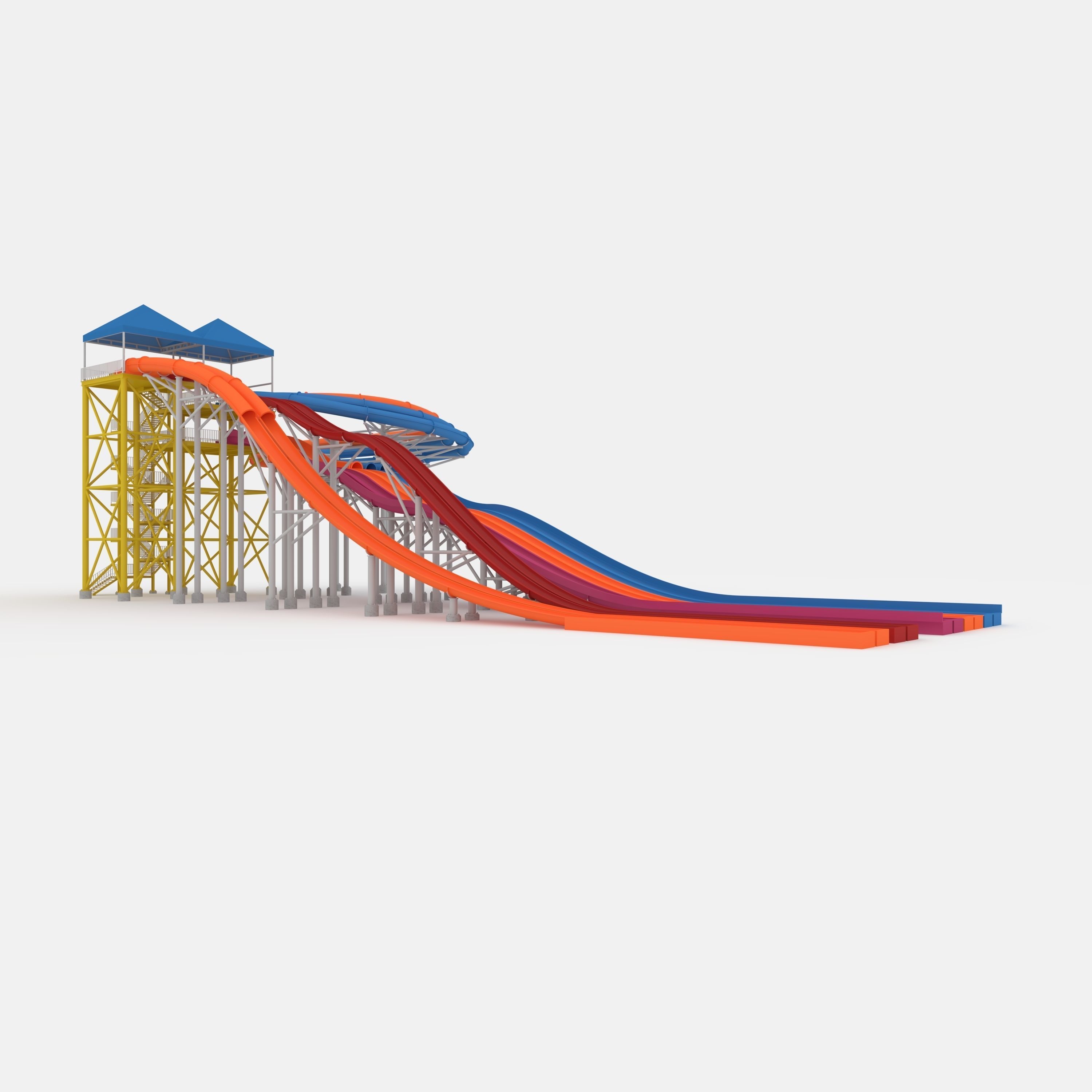 Waterpark Slide 14 3D model_2