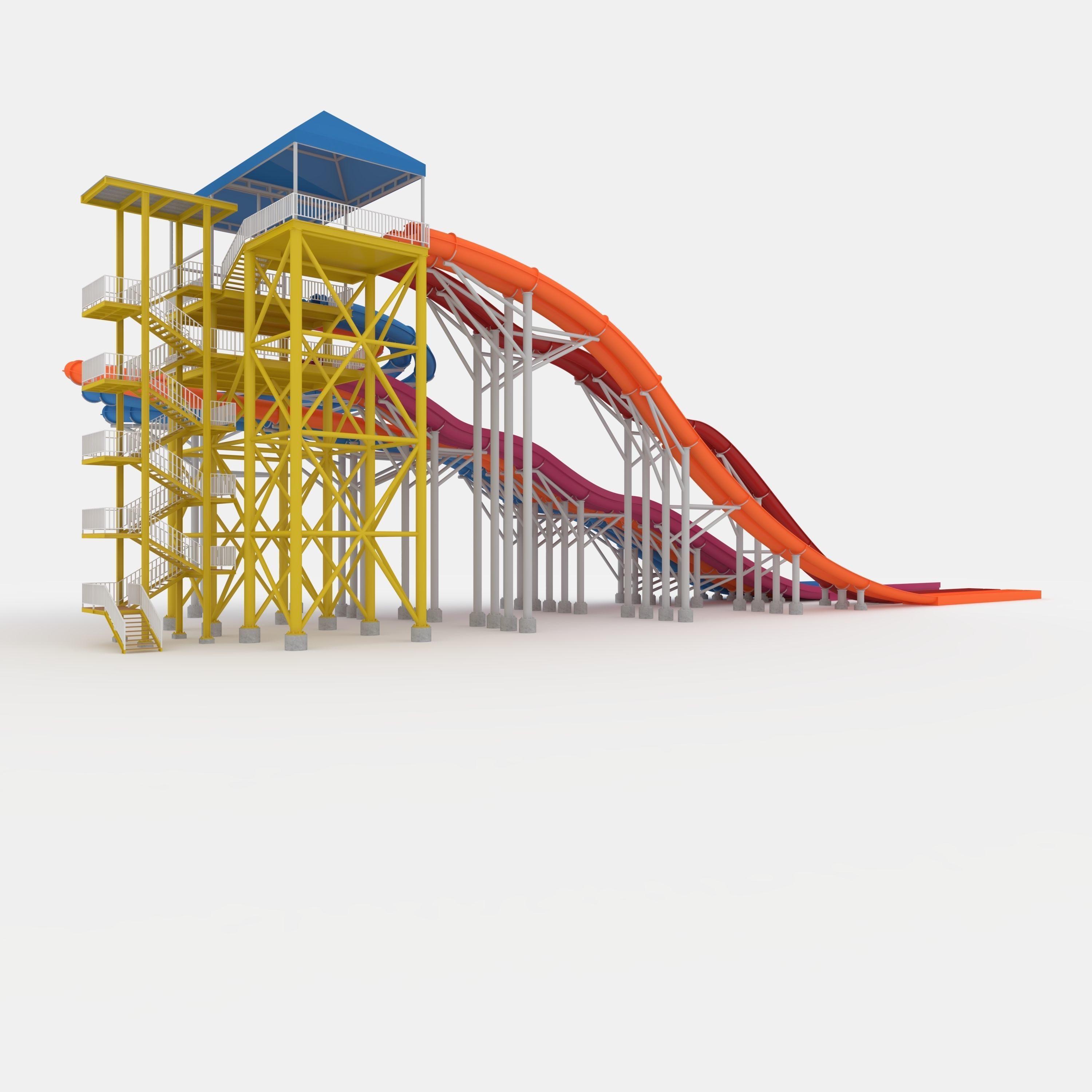 Waterpark Slide 14 3D model_12