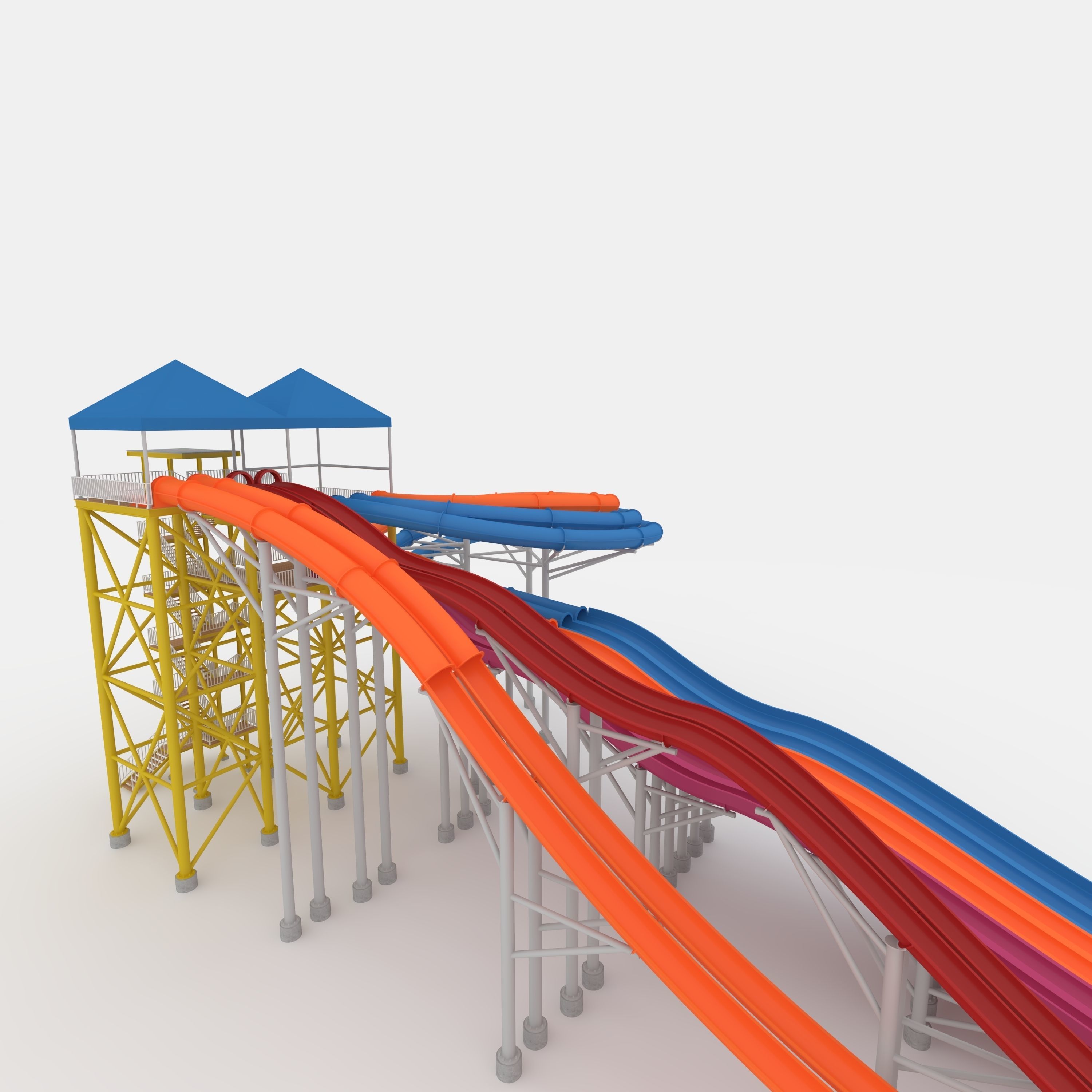 Waterpark Slide 14 3D model_34