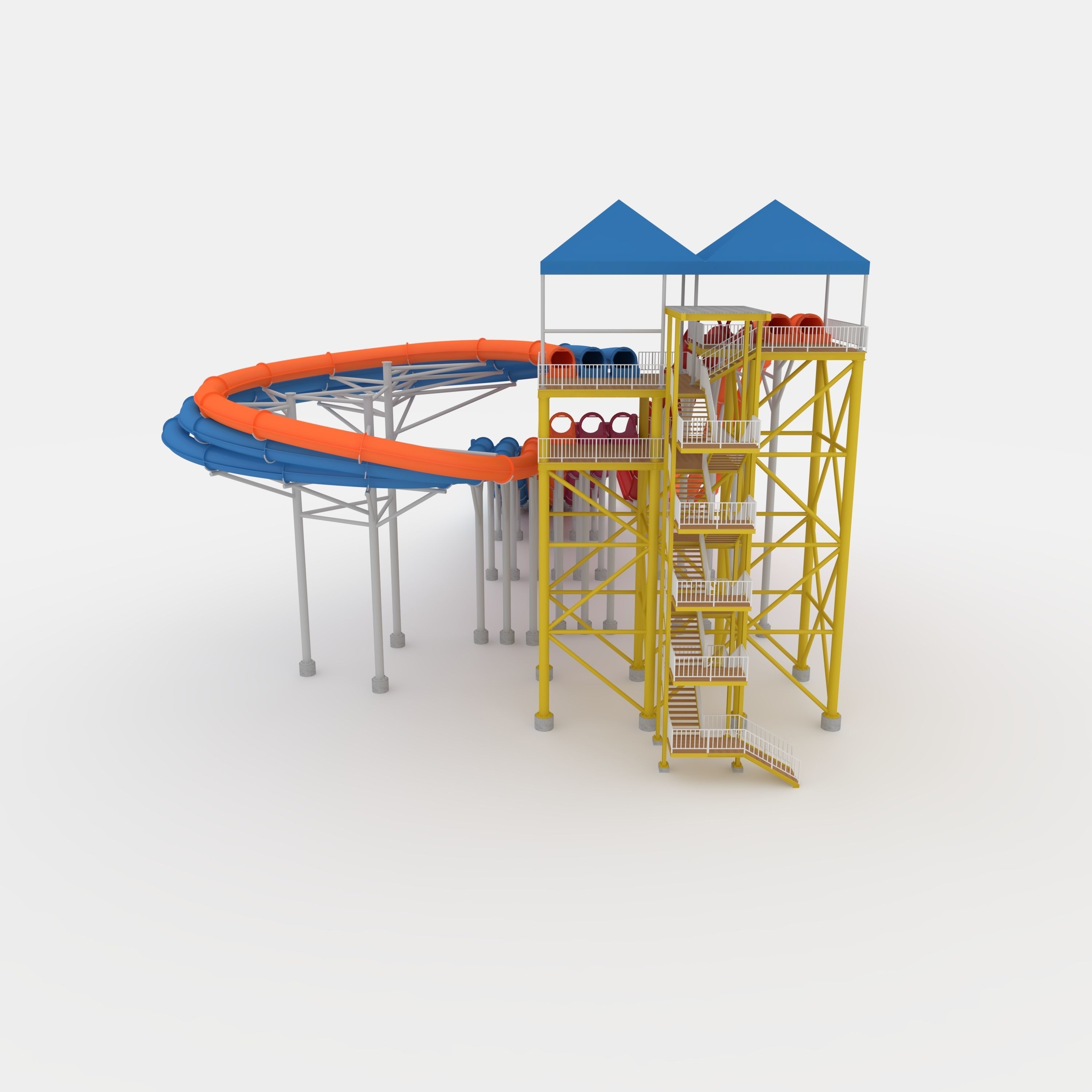 Waterpark Slide 14 3D model_20