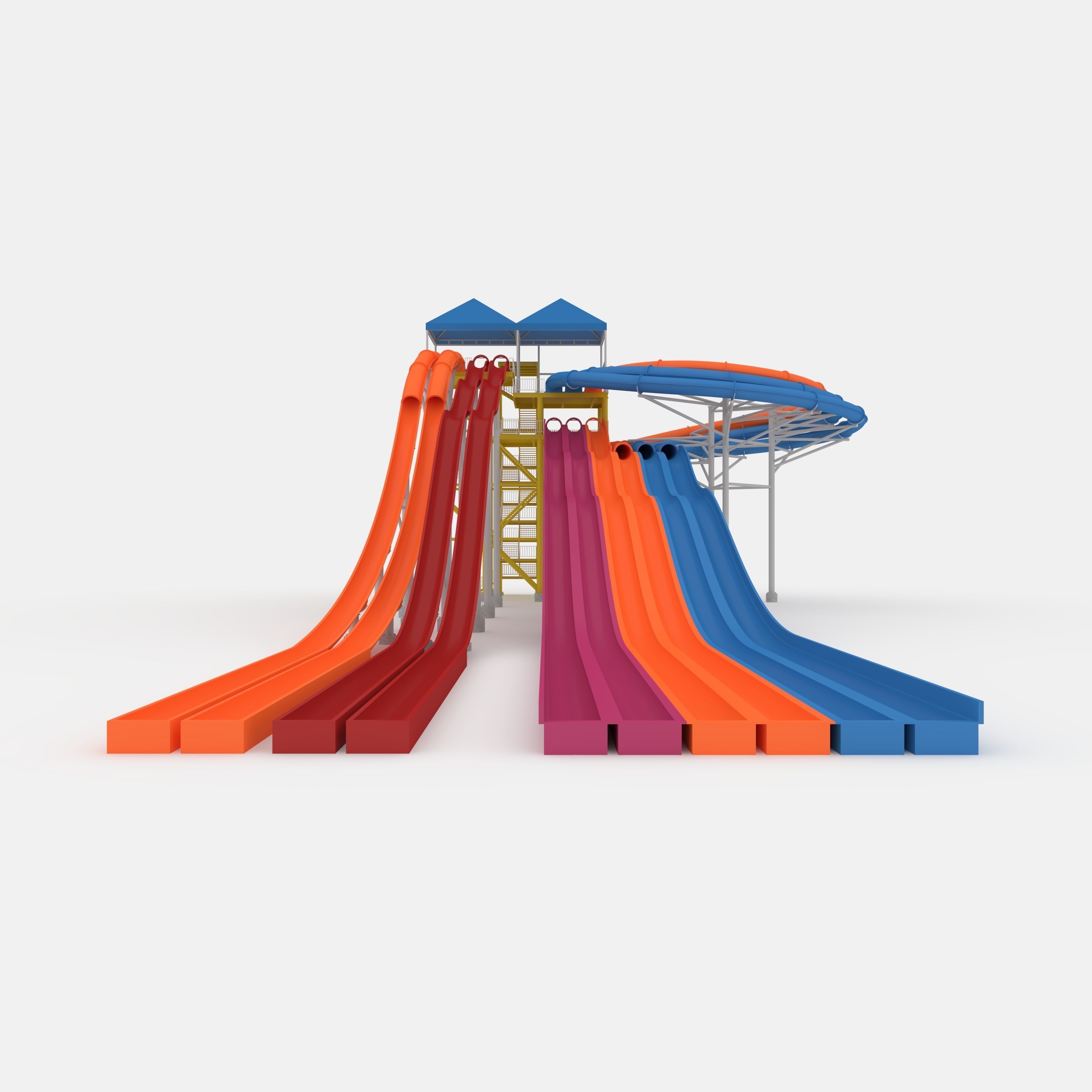 Waterpark Slide 14 3D model_4