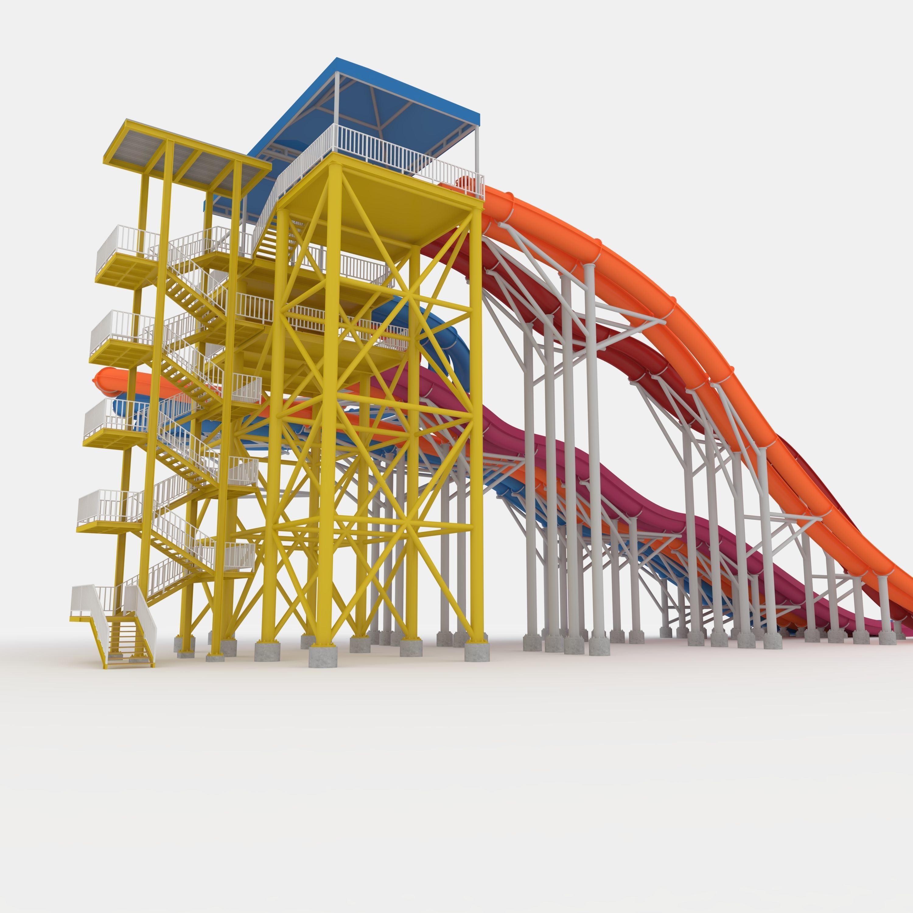 Waterpark Slide 14 3D model_24