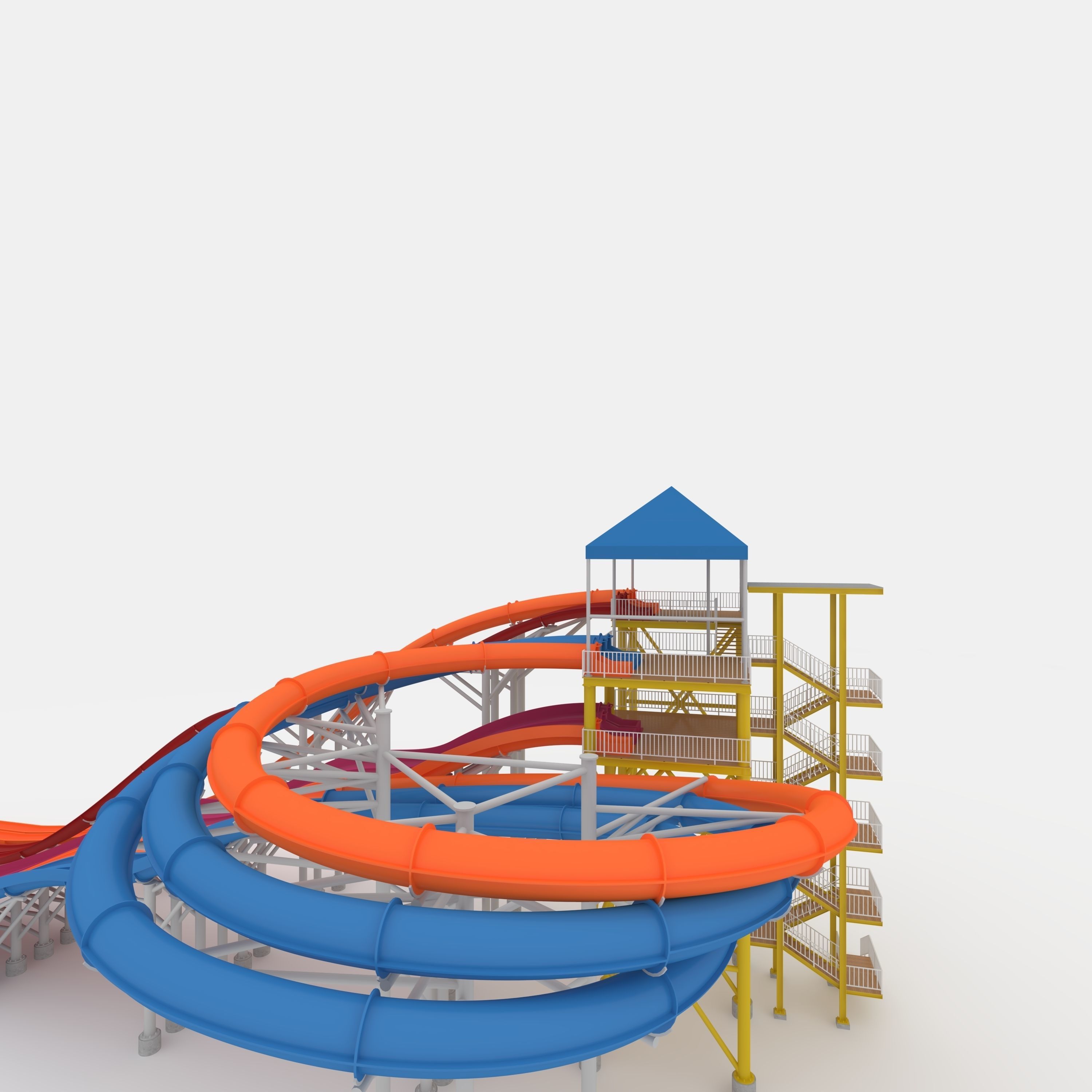 Waterpark Slide 14 3D model_32