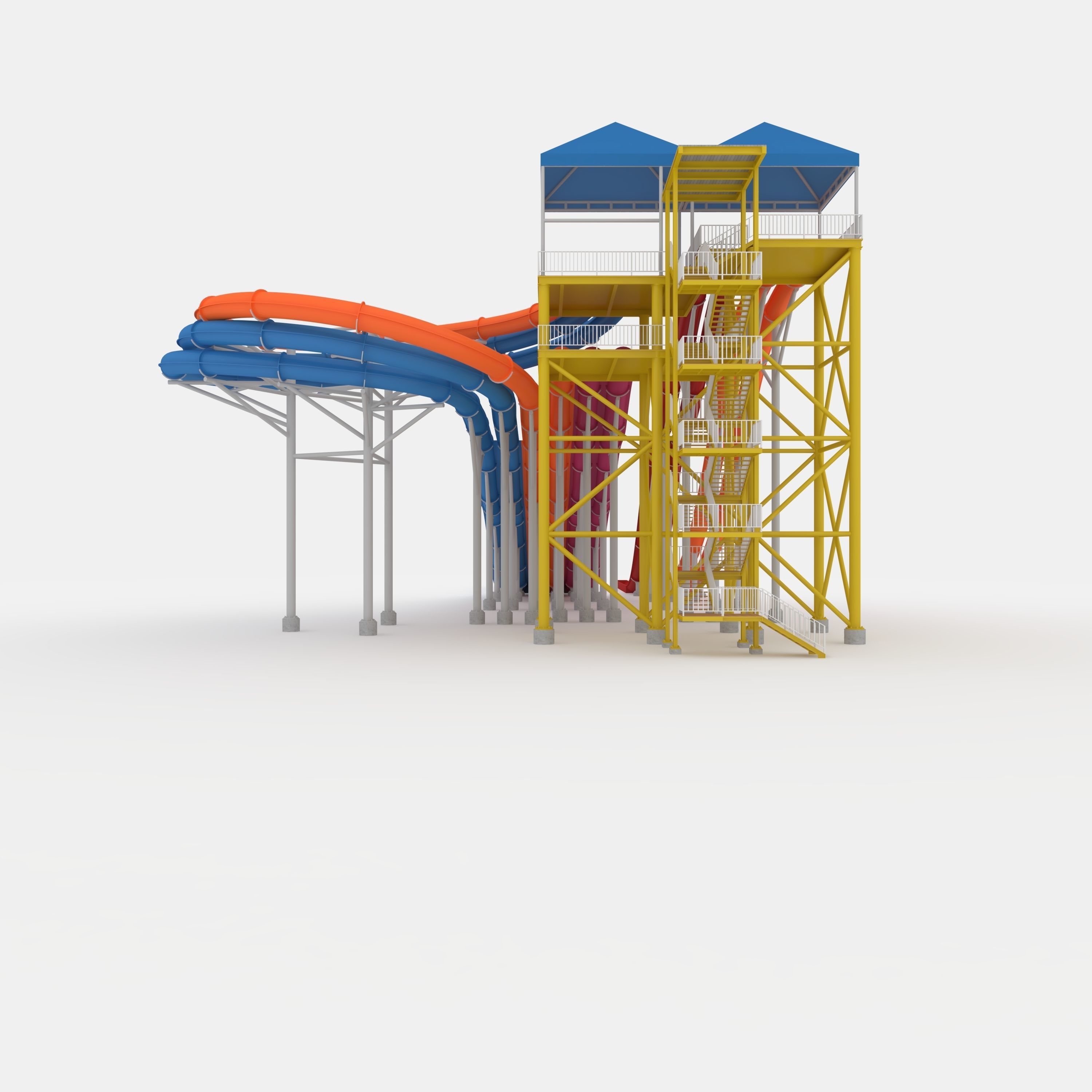 Waterpark Slide 14 3D model_10