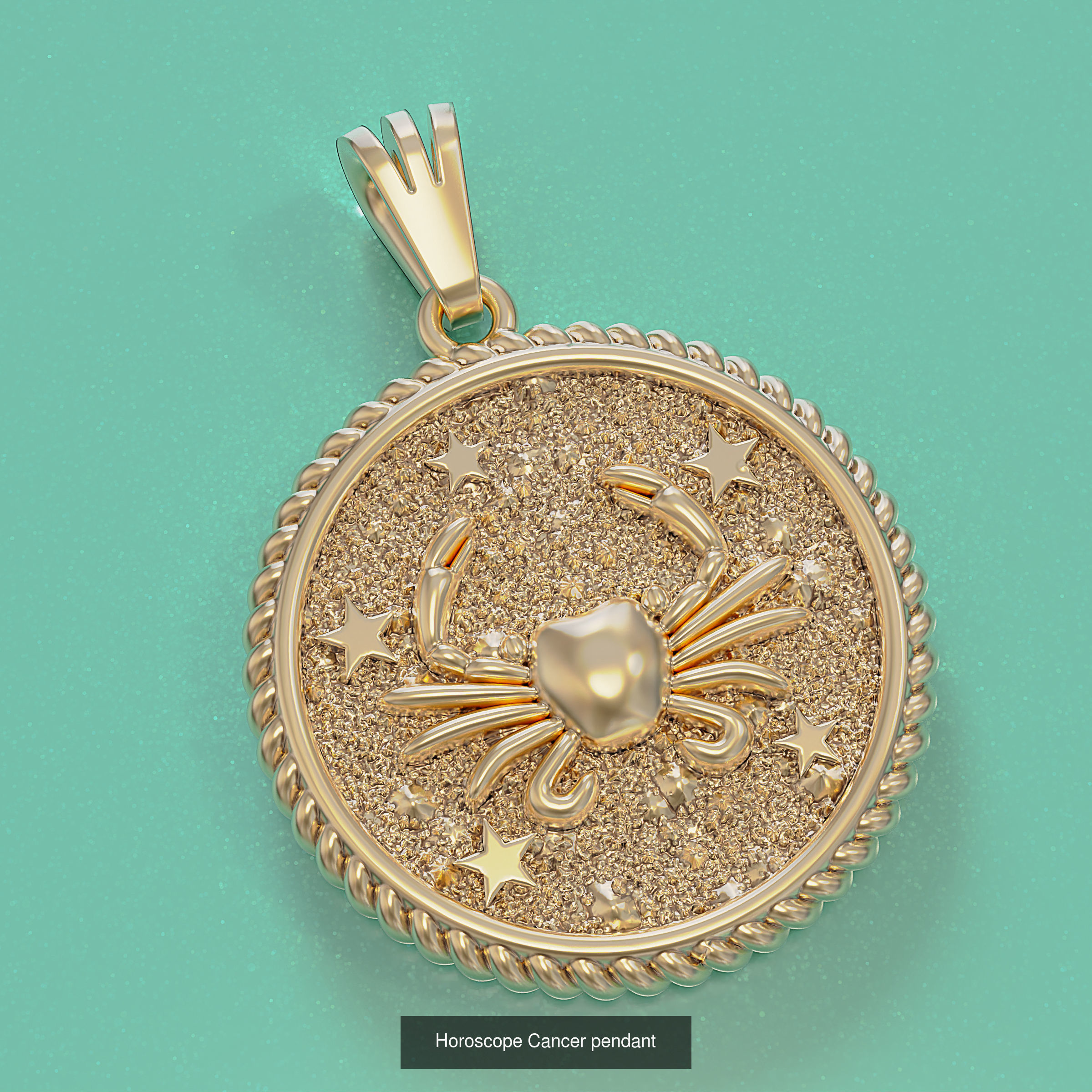 Zodiac Horoscope Pendants Set  3D Model Collection_7
