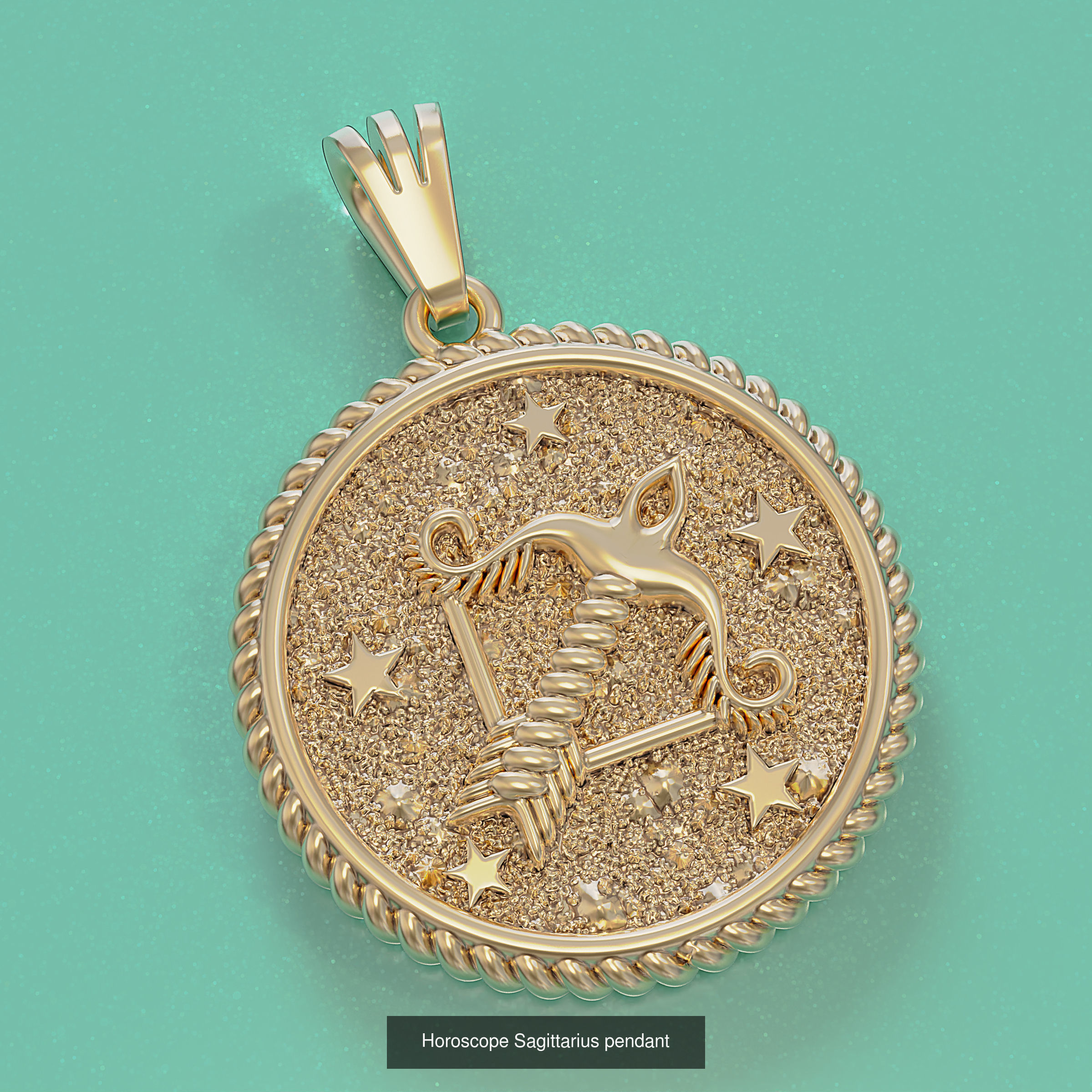 Zodiac Horoscope Pendants Set  3D Model Collection_8
