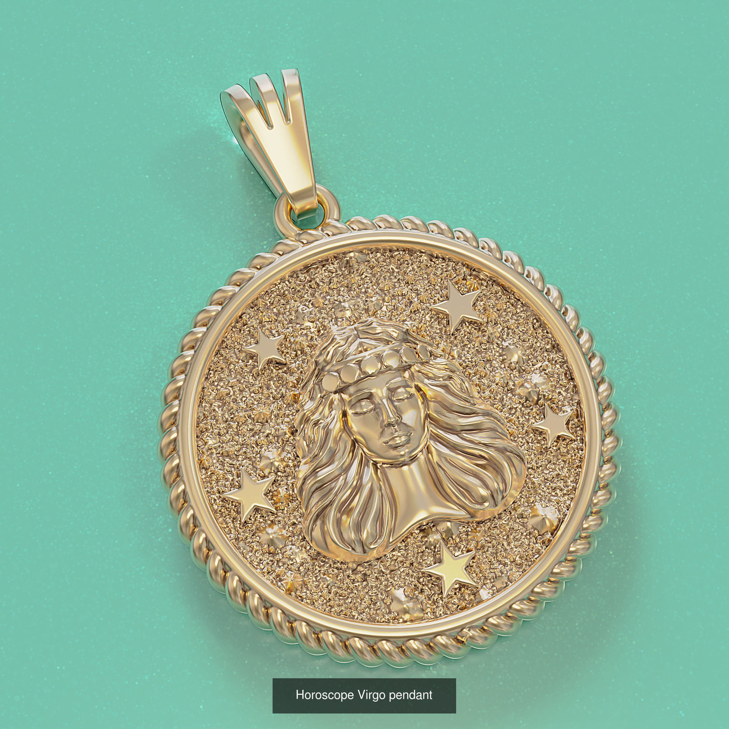 Zodiac Horoscope Pendants Set  3D Model Collection_5