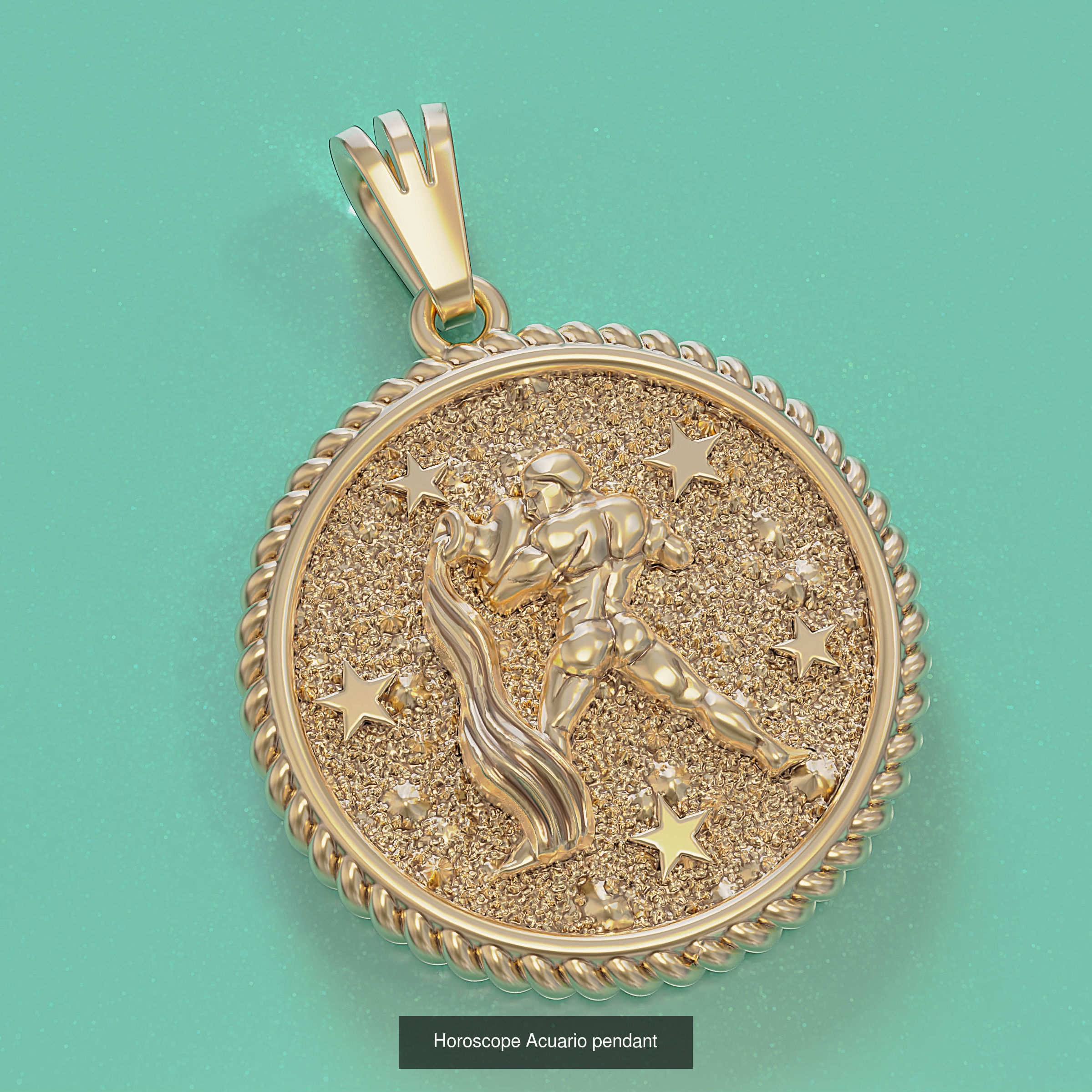 Zodiac Horoscope Pendants Set  3D Model Collection_6