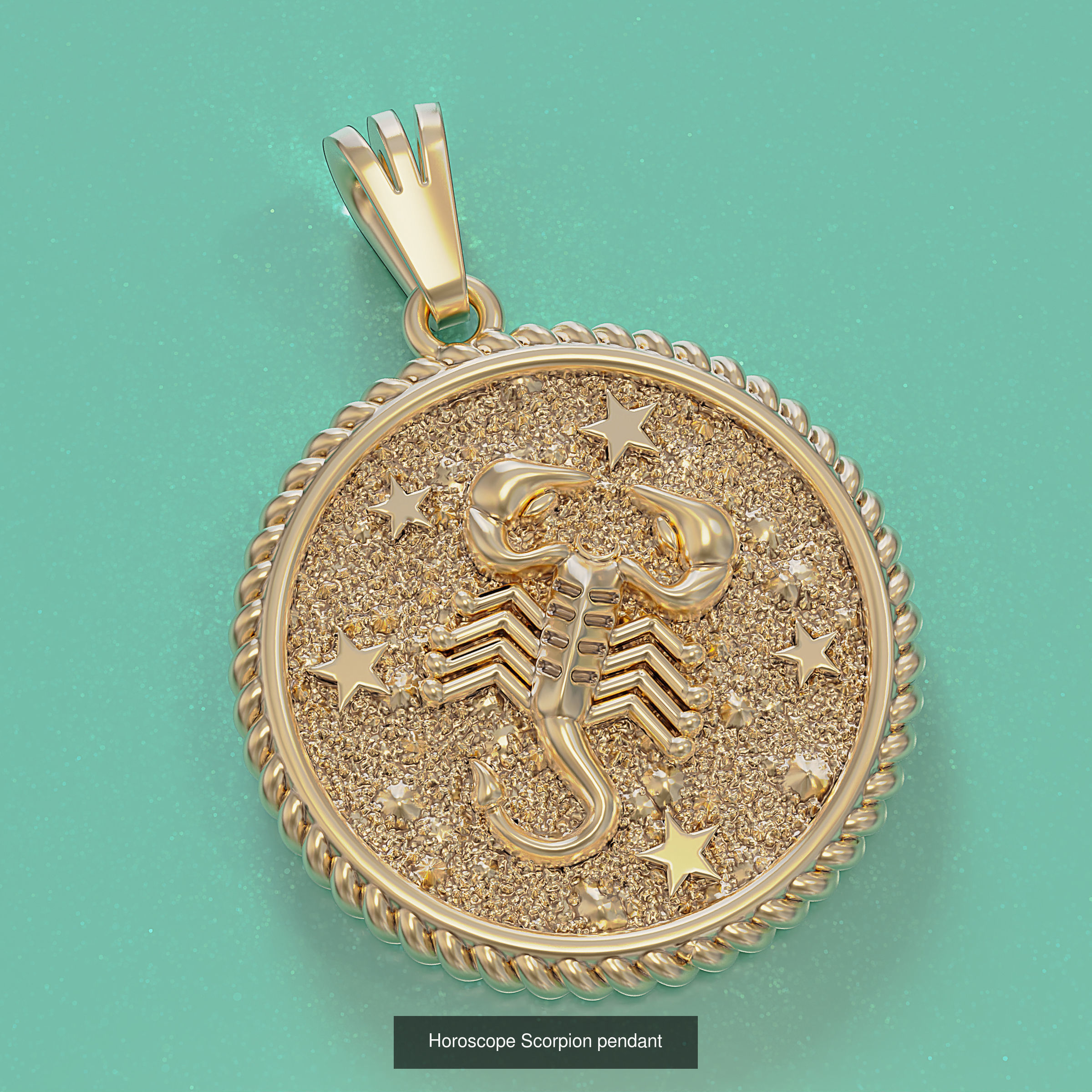 Zodiac Horoscope Pendants Set  3D Model Collection_9