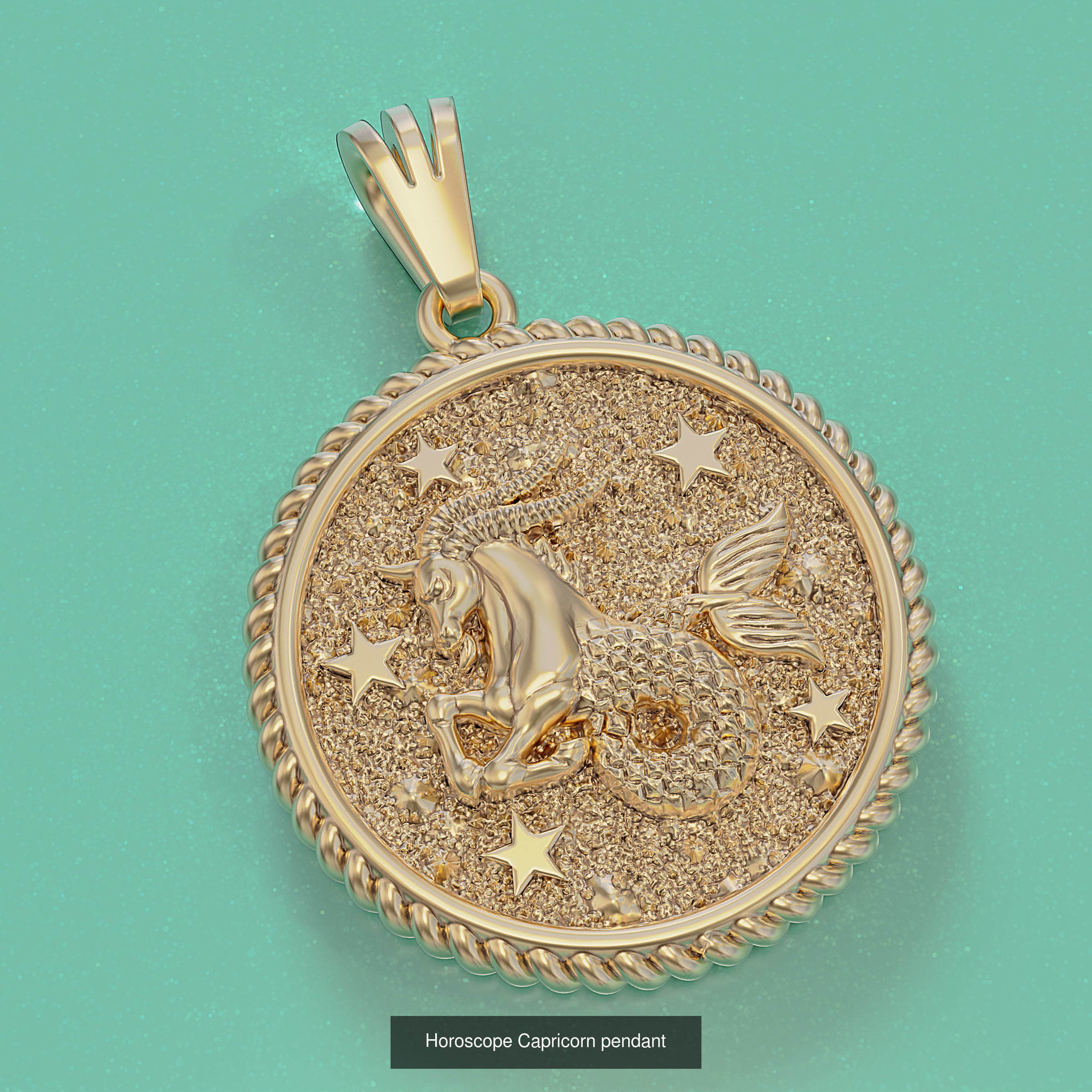 Zodiac Horoscope Pendants Set  3D Model Collection_2